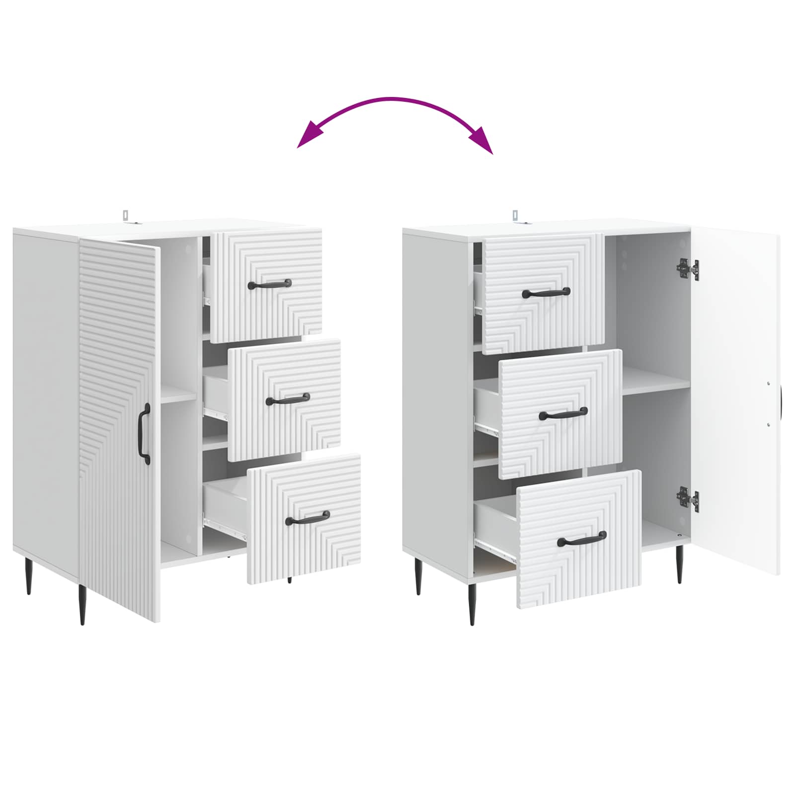 Kreveta s ladicama Bijela 66 x 34,5 x 89,5 cm Konstruirano drvo