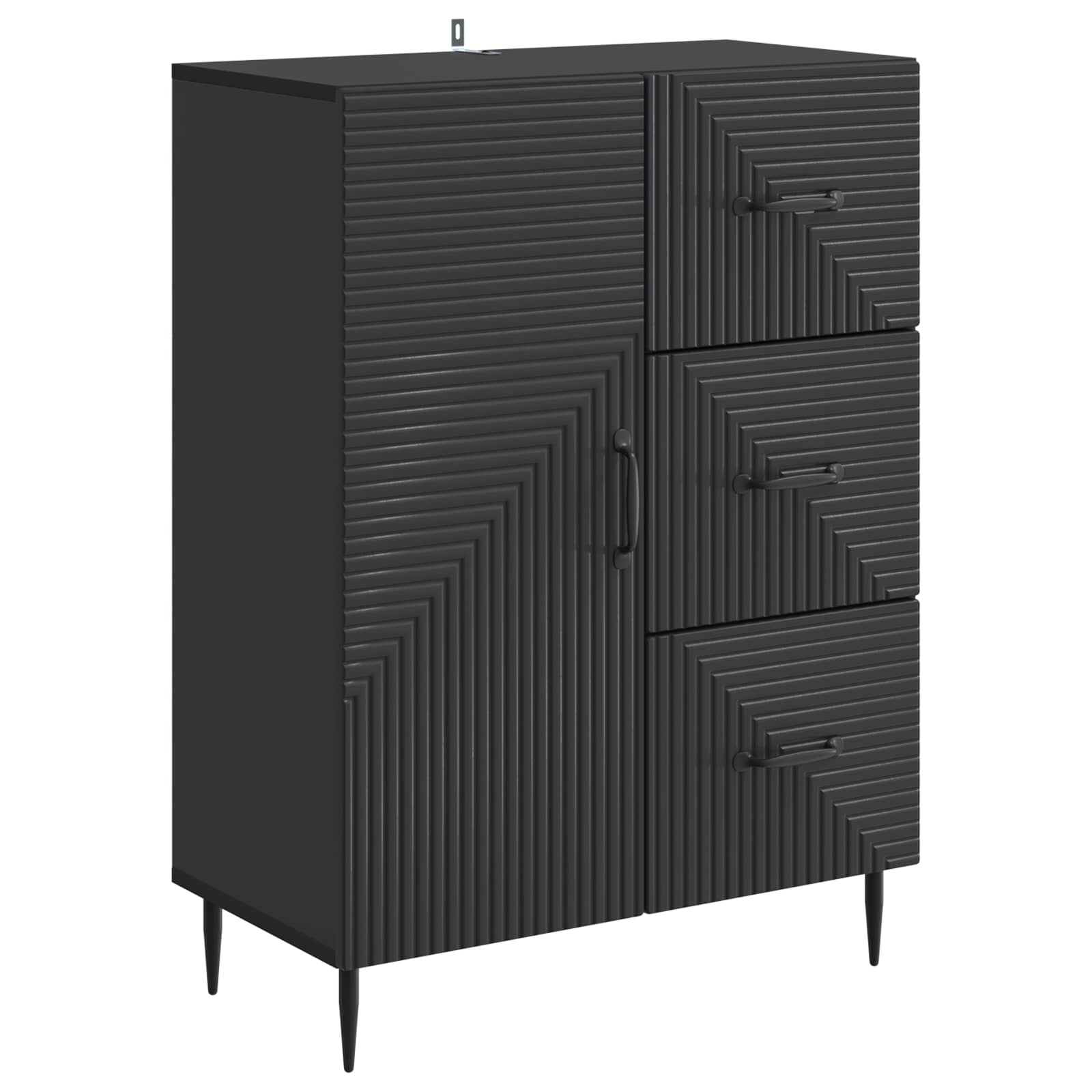 Kreveta s ladicama Crna 66 x 34,5 x 89,5 cm Konstruirano drvo