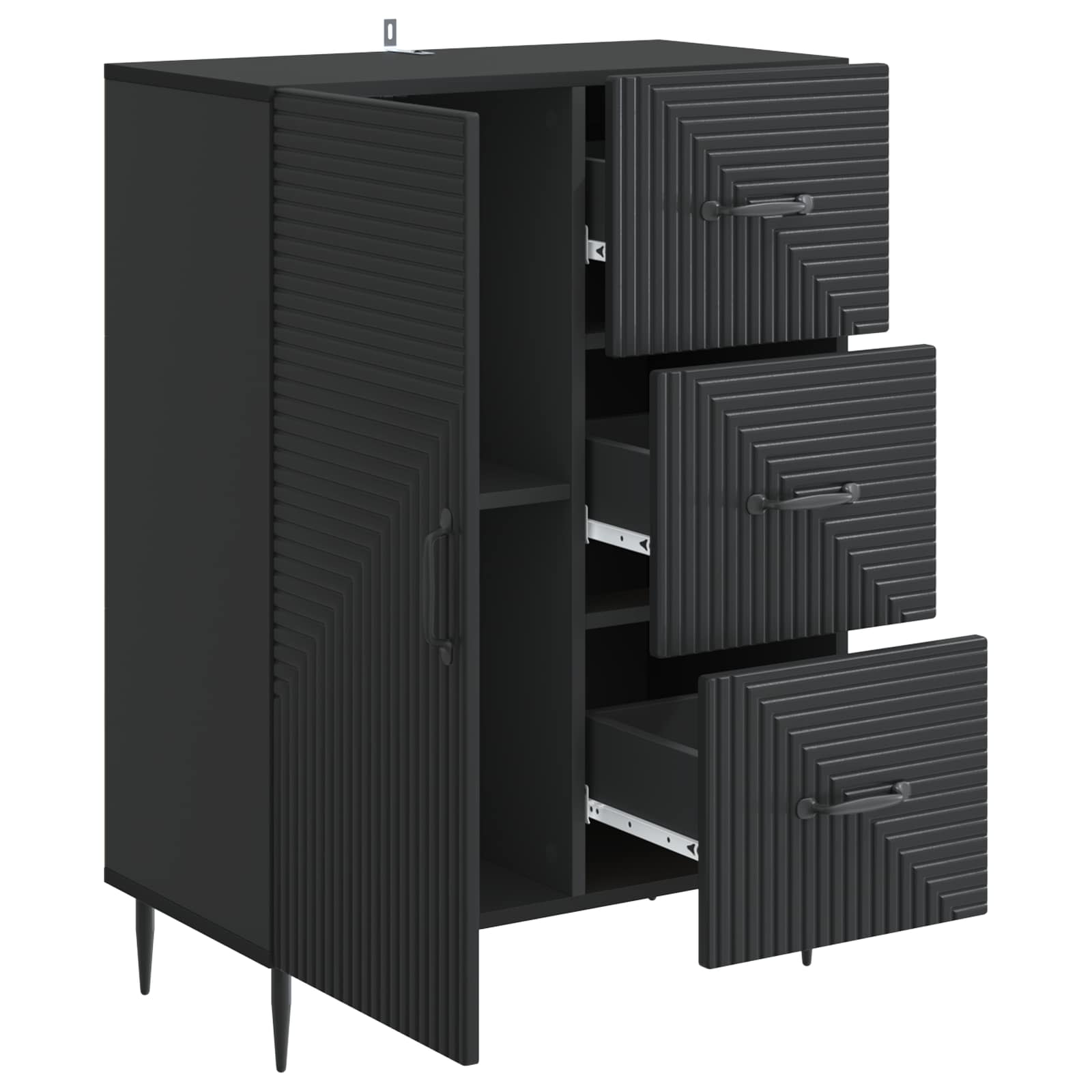 Kreveta s ladicama Crna 66 x 34,5 x 89,5 cm Konstruirano drvo