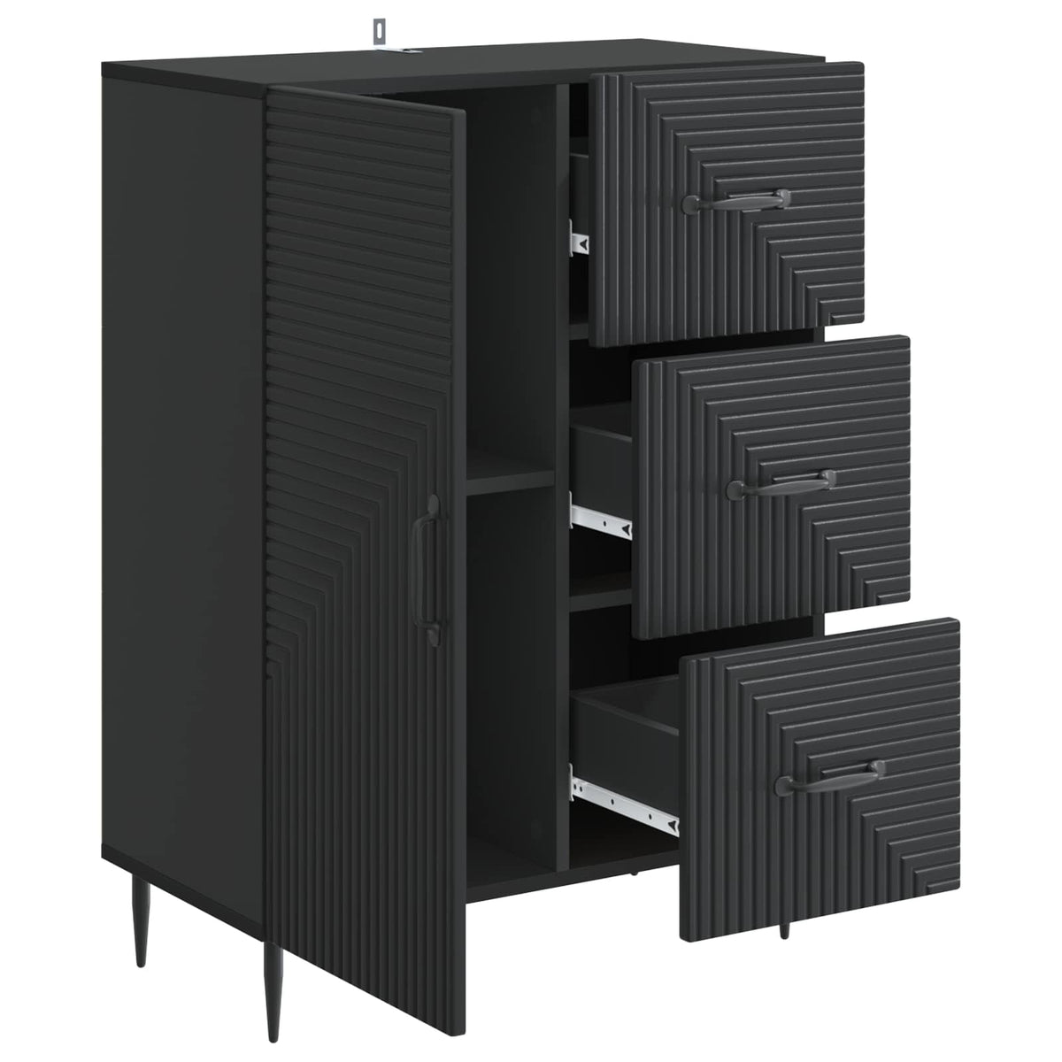 Kreveta s ladicama Crna 66 x 34,5 x 89,5 cm Konstruirano drvo