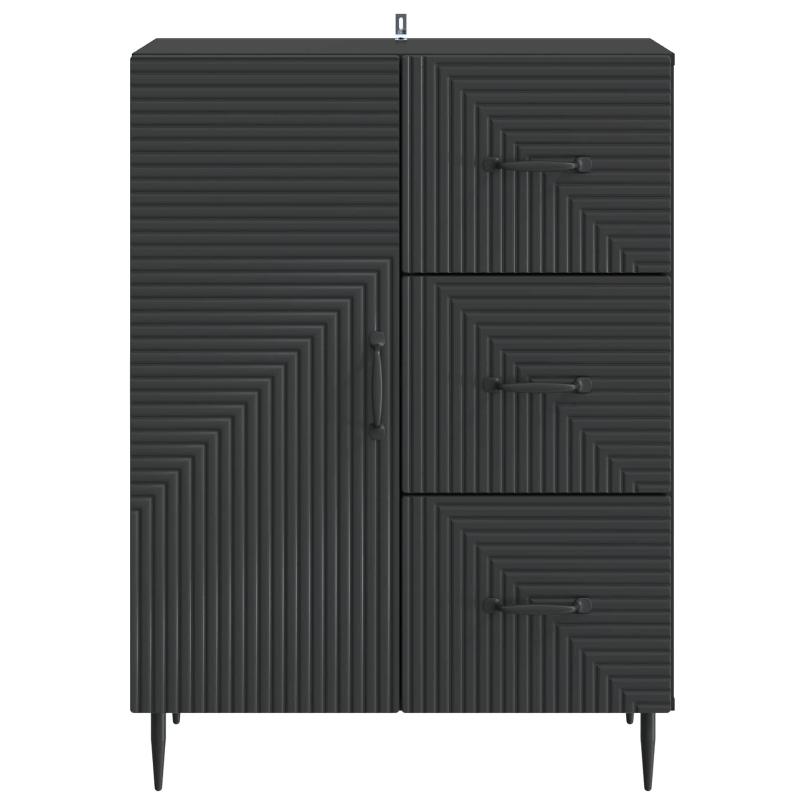 Kreveta s ladicama Crna 66 x 34,5 x 89,5 cm Konstruirano drvo