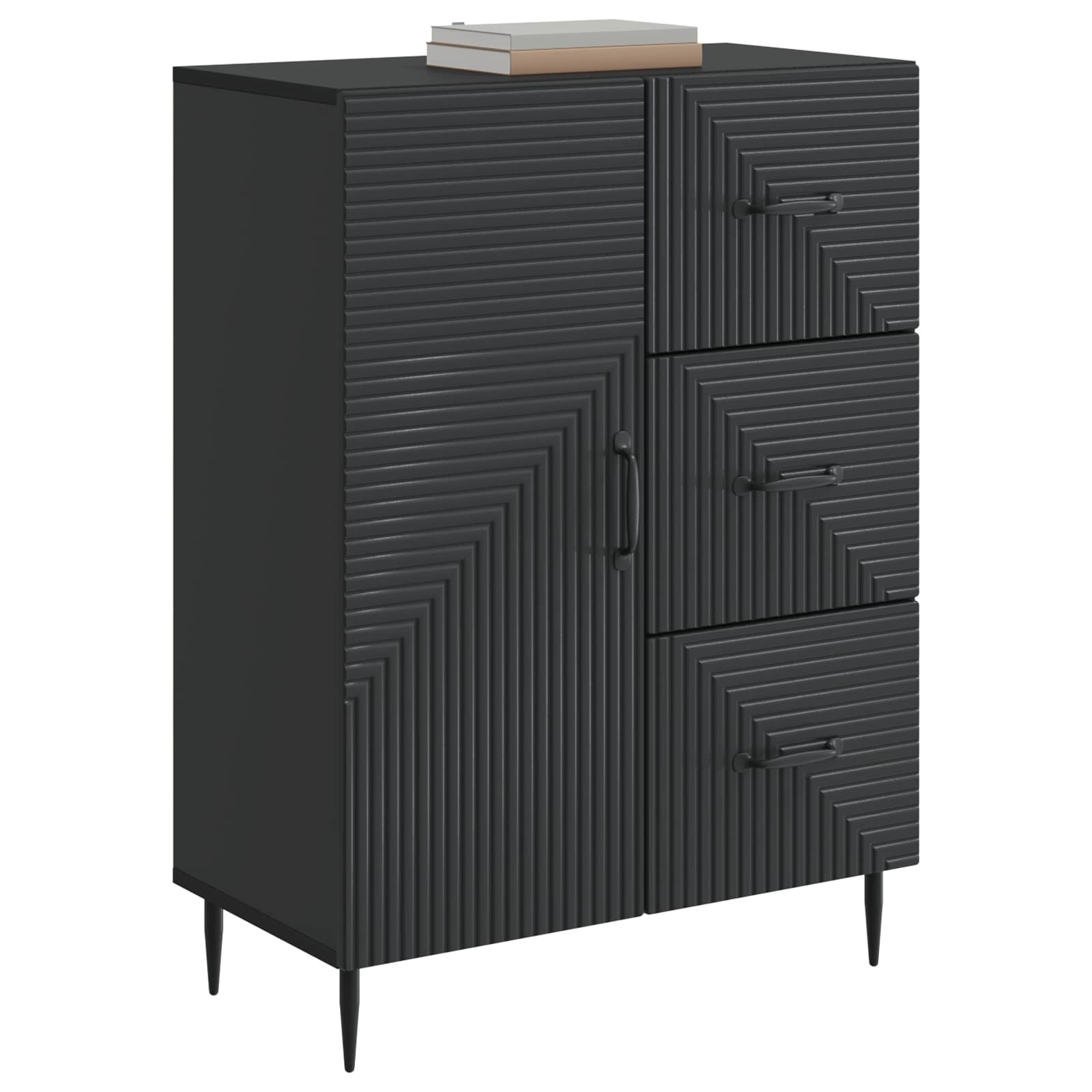 Kreveta s ladicama Crna 66 x 34,5 x 89,5 cm Konstruirano drvo