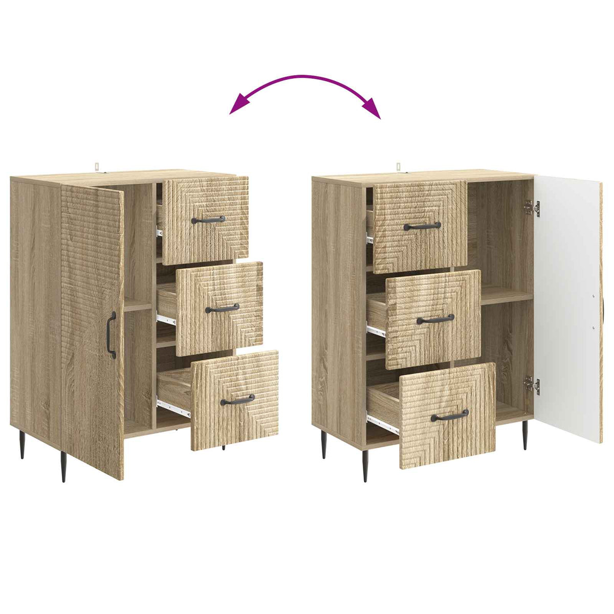 Kreveta Hrast sonoma 66 x 34,5 x 89,5 cm Konstruirano drvo