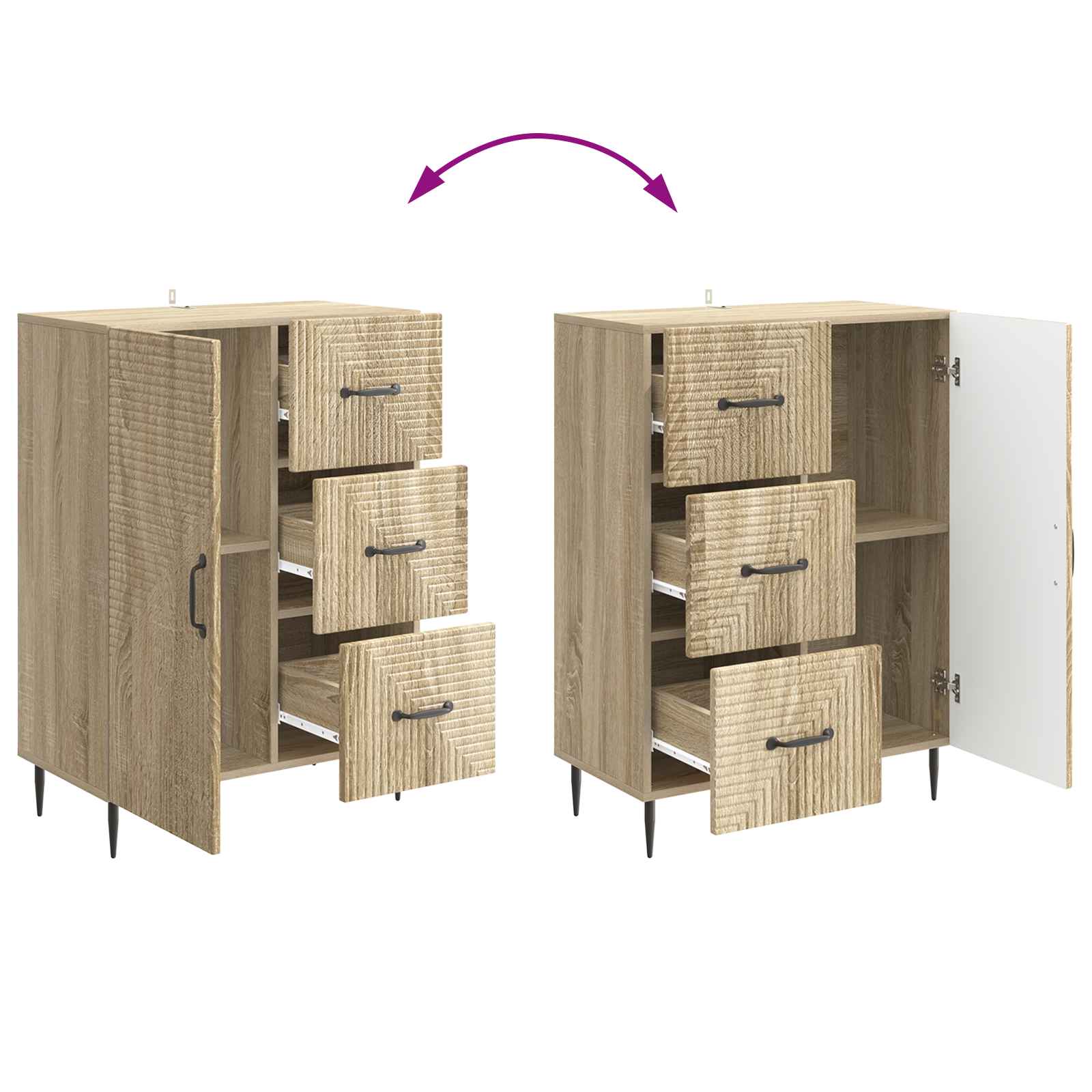 Kreveta Hrast sonoma 66 x 34,5 x 89,5 cm Konstruirano drvo