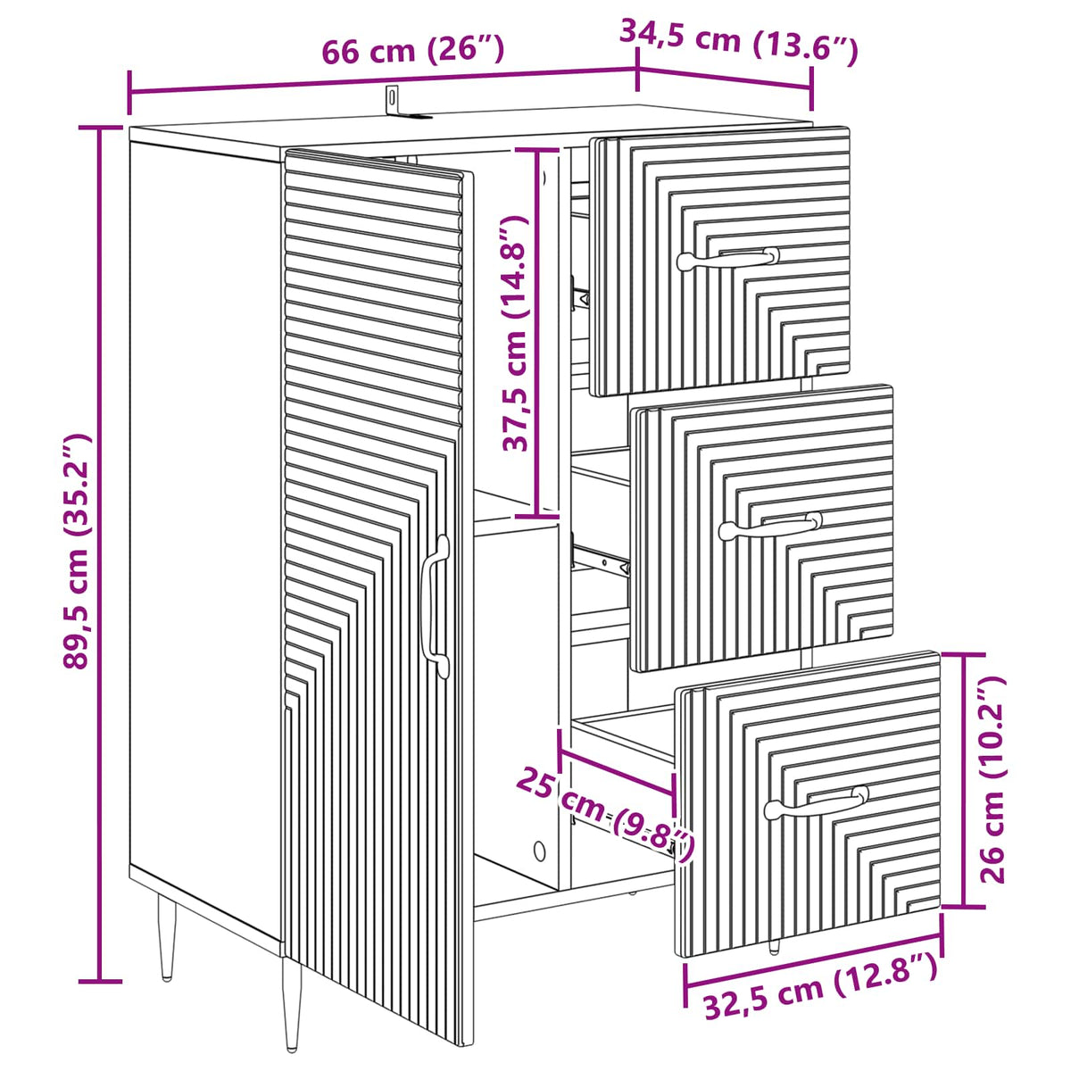 Kreveta Hrast sonoma 66 x 34,5 x 89,5 cm Konstruirano drvo
