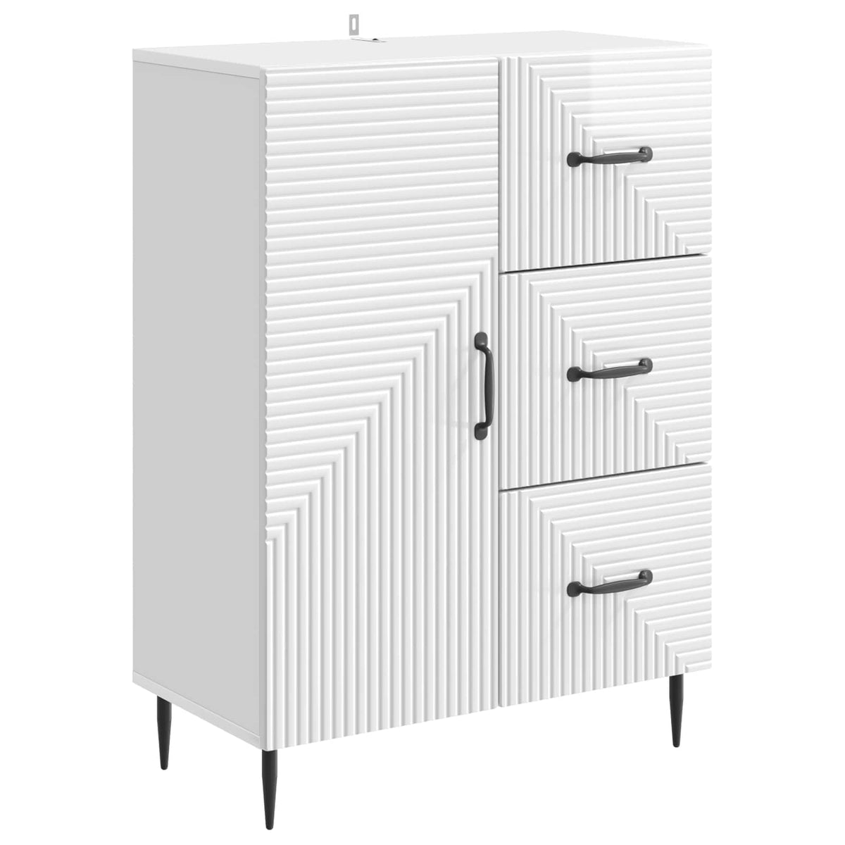 Kreveta s ladicama Bijela visokog sjaja 66 x 34,5 x 89,5 cm