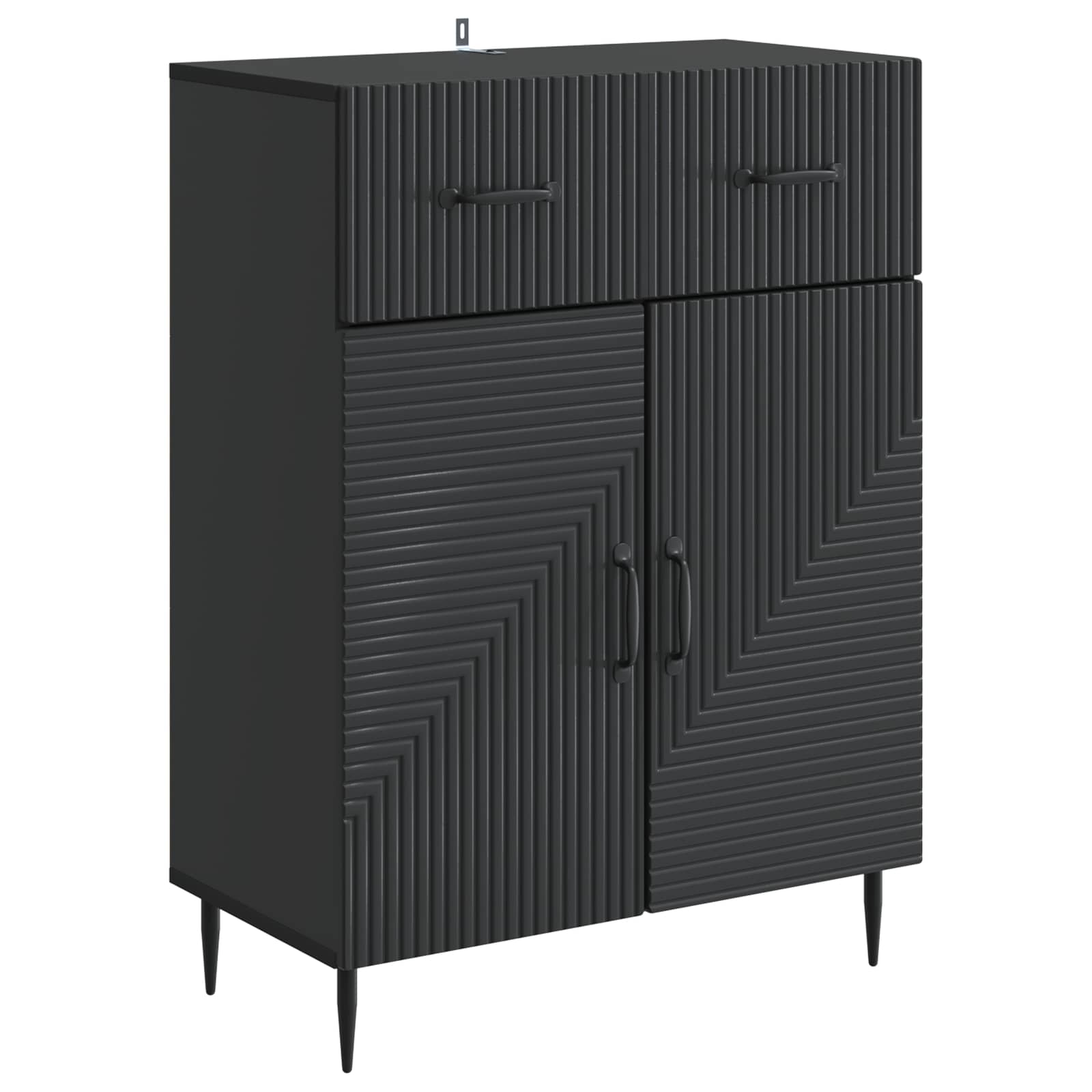 Kreveta s ladicama Crna 66 x 34,5 x 89,5 cm Konstruirano drvo