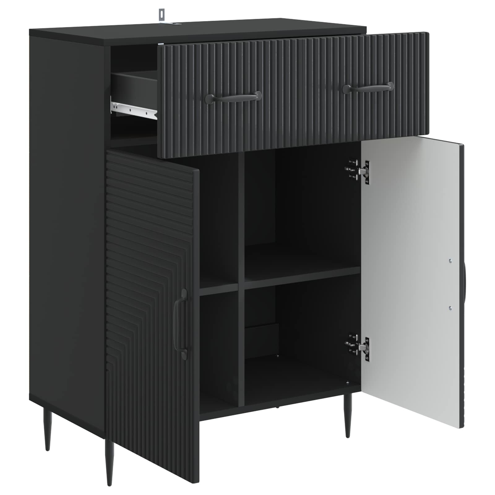 Kreveta s ladicama Crna 66 x 34,5 x 89,5 cm Konstruirano drvo