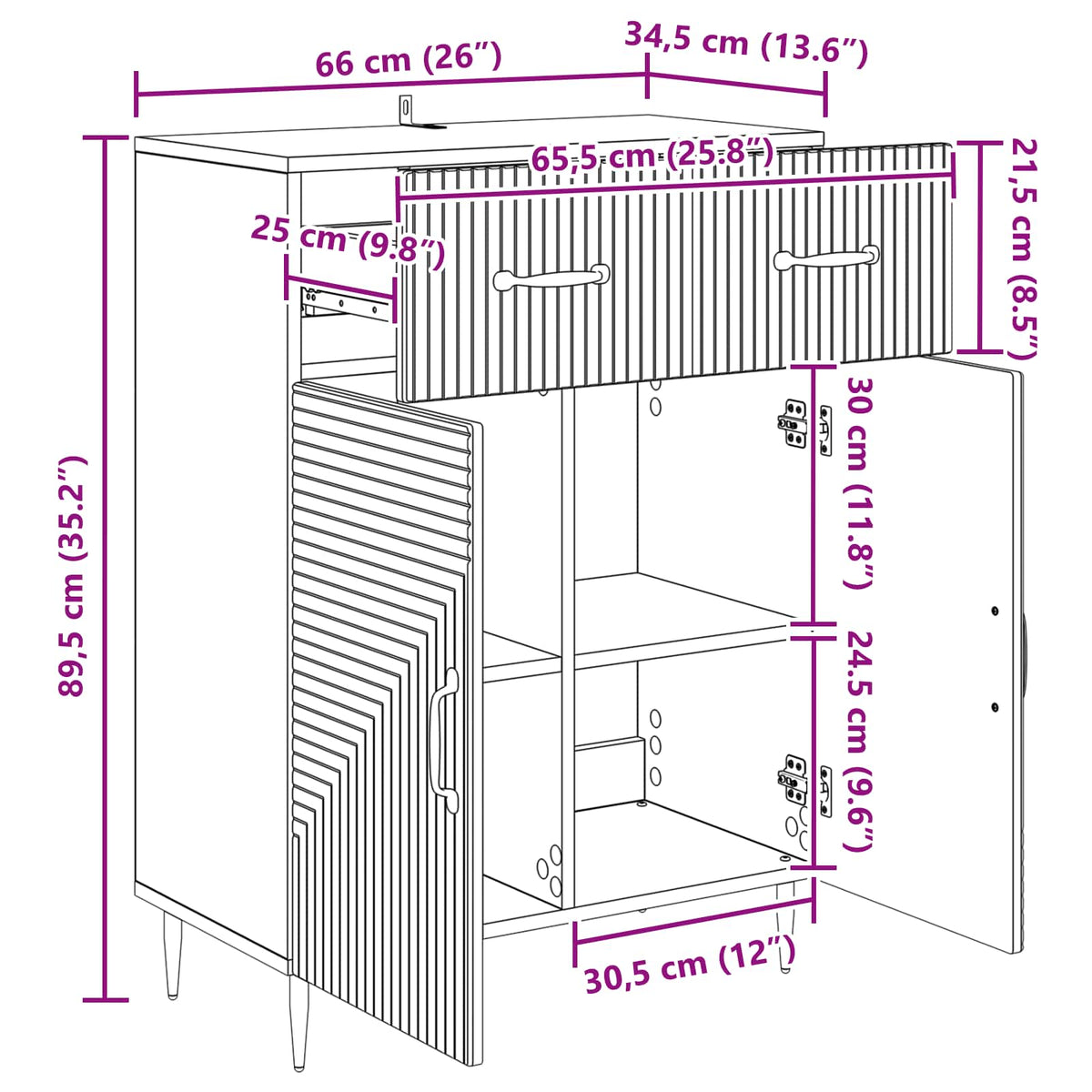 Kreveta Hrast sonoma 66 x 34,5 x 89,5 cm Konstruirano drvo