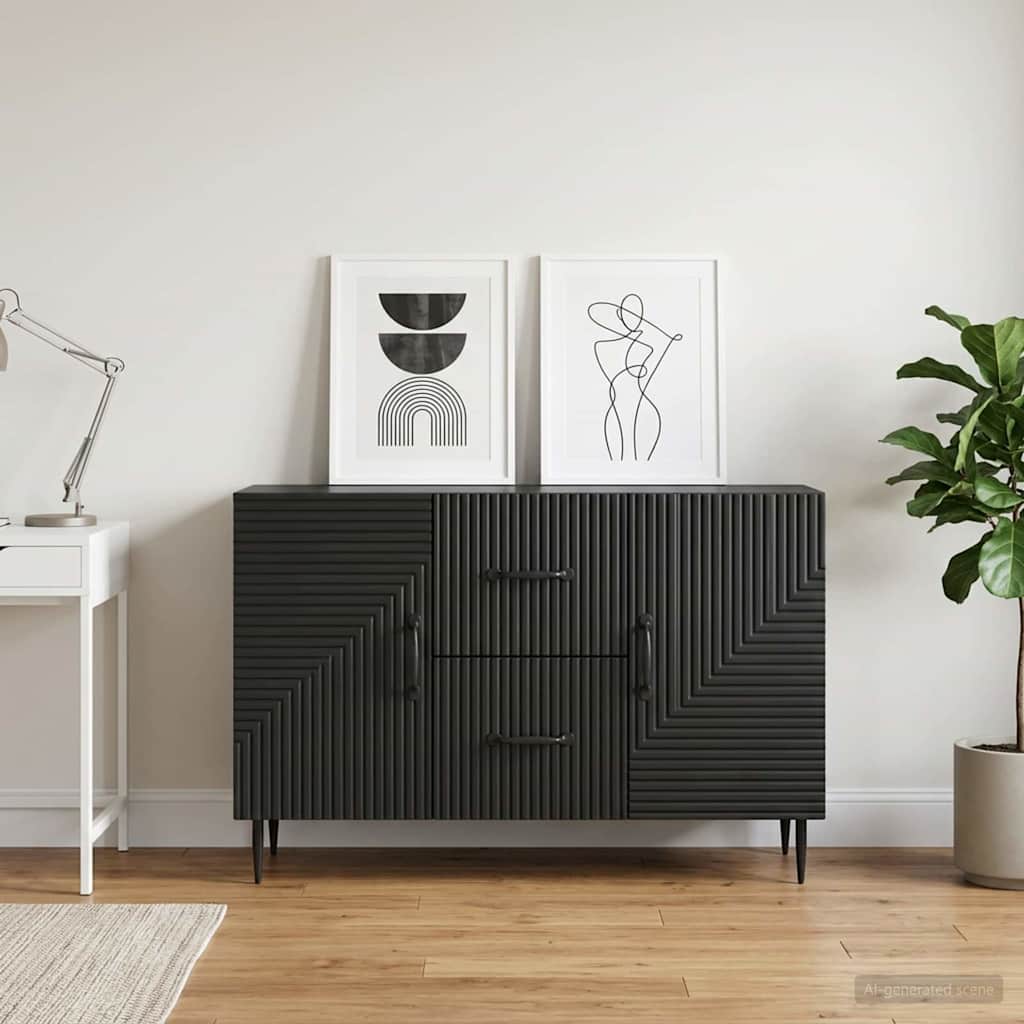 Kreveta s ladicama Crna 89 x 34,5 x 60 cm Konstruirano drvo