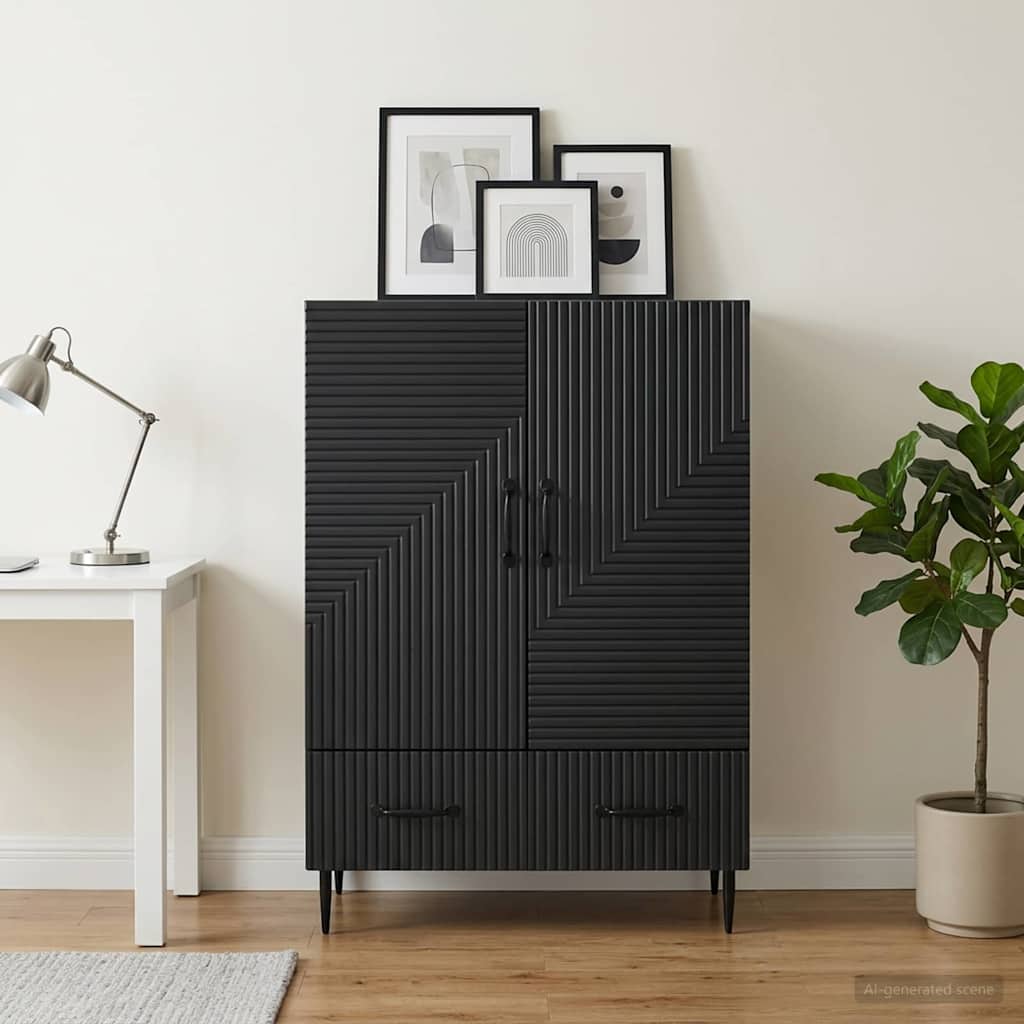 Kreveta s ladicama Crna 66 x 34,5 x 95 cm Konstruirano drvo