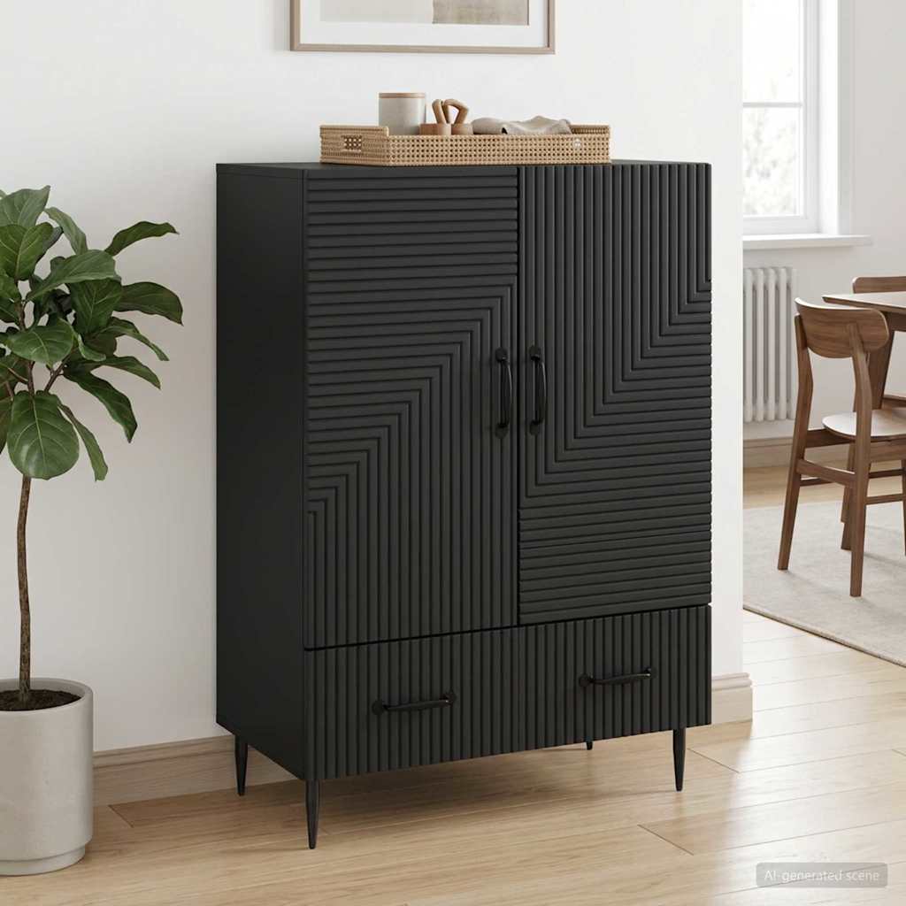 Kreveta s ladicama Crna 66 x 34,5 x 95 cm Konstruirano drvo