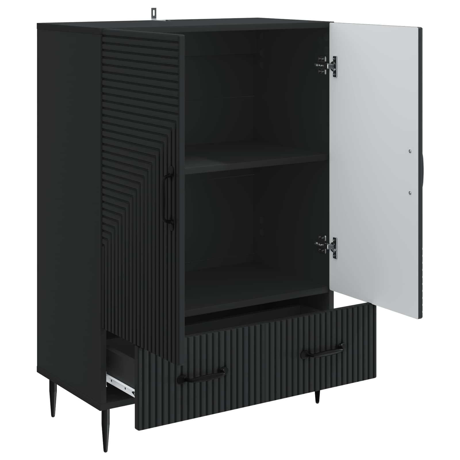 Kreveta s ladicama Crna 66 x 34,5 x 95 cm Konstruirano drvo