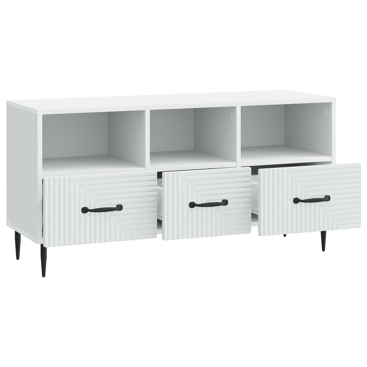 TV ormar s ladicama Bijela 102 x 34,5 x 50 cm Konstruirano drvo