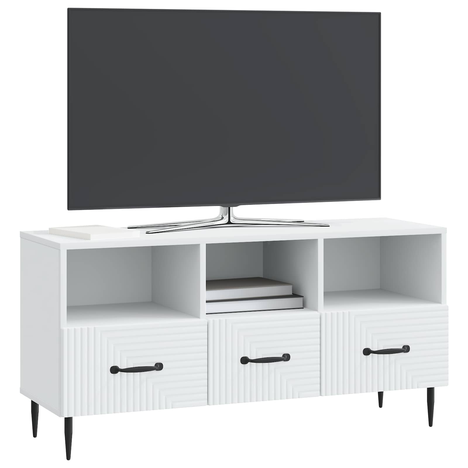 TV ormar s ladicama Bijela 102 x 34,5 x 50 cm Konstruirano drvo
