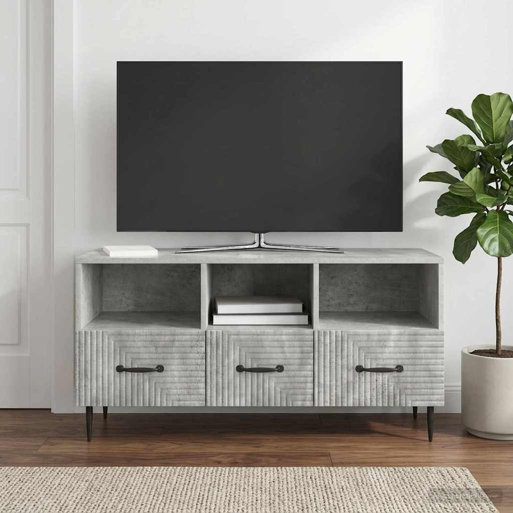 TV ormar Betonska siva 102 x 34,5 x 50 cm Konstruirano drvo