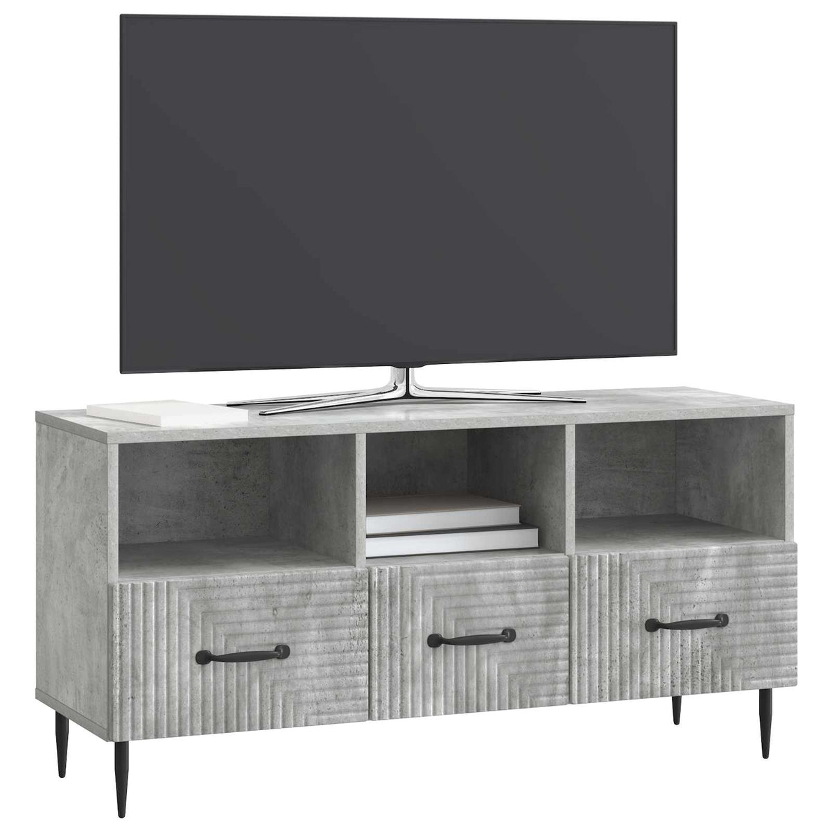 TV ormar Betonska siva 102 x 34,5 x 50 cm Konstruirano drvo