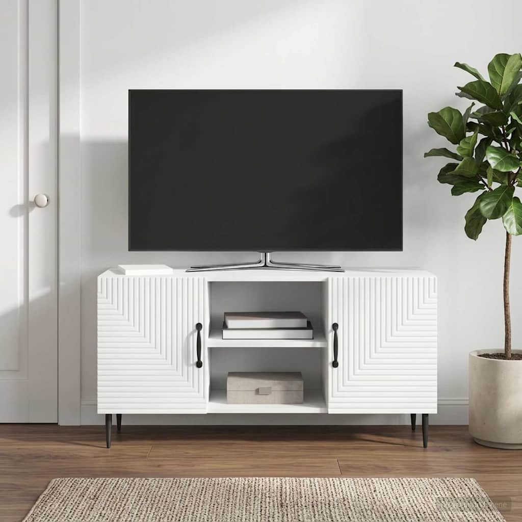 TV ormar Bijela 102 x 34,5 x 50 cm Konstruirano drvo