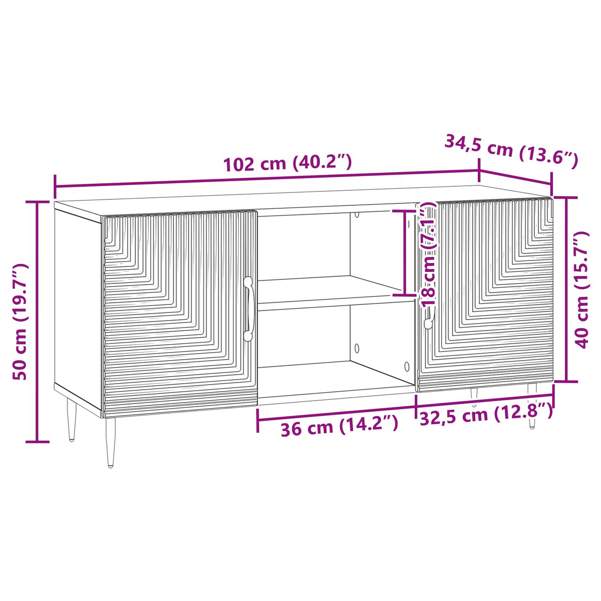 TV ormar Bijela 102 x 34,5 x 50 cm Konstruirano drvo