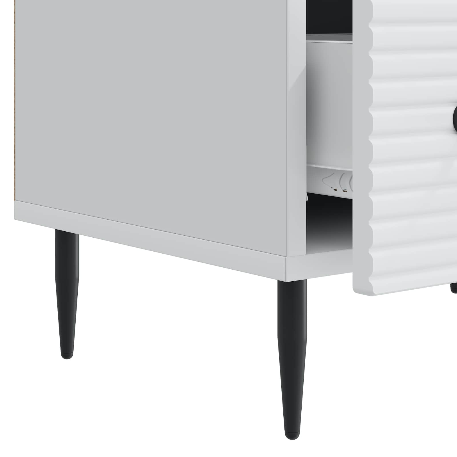 TV ormar s ladicama Bijela 147 x 34,5 x 30 cm Konstruirano drvo