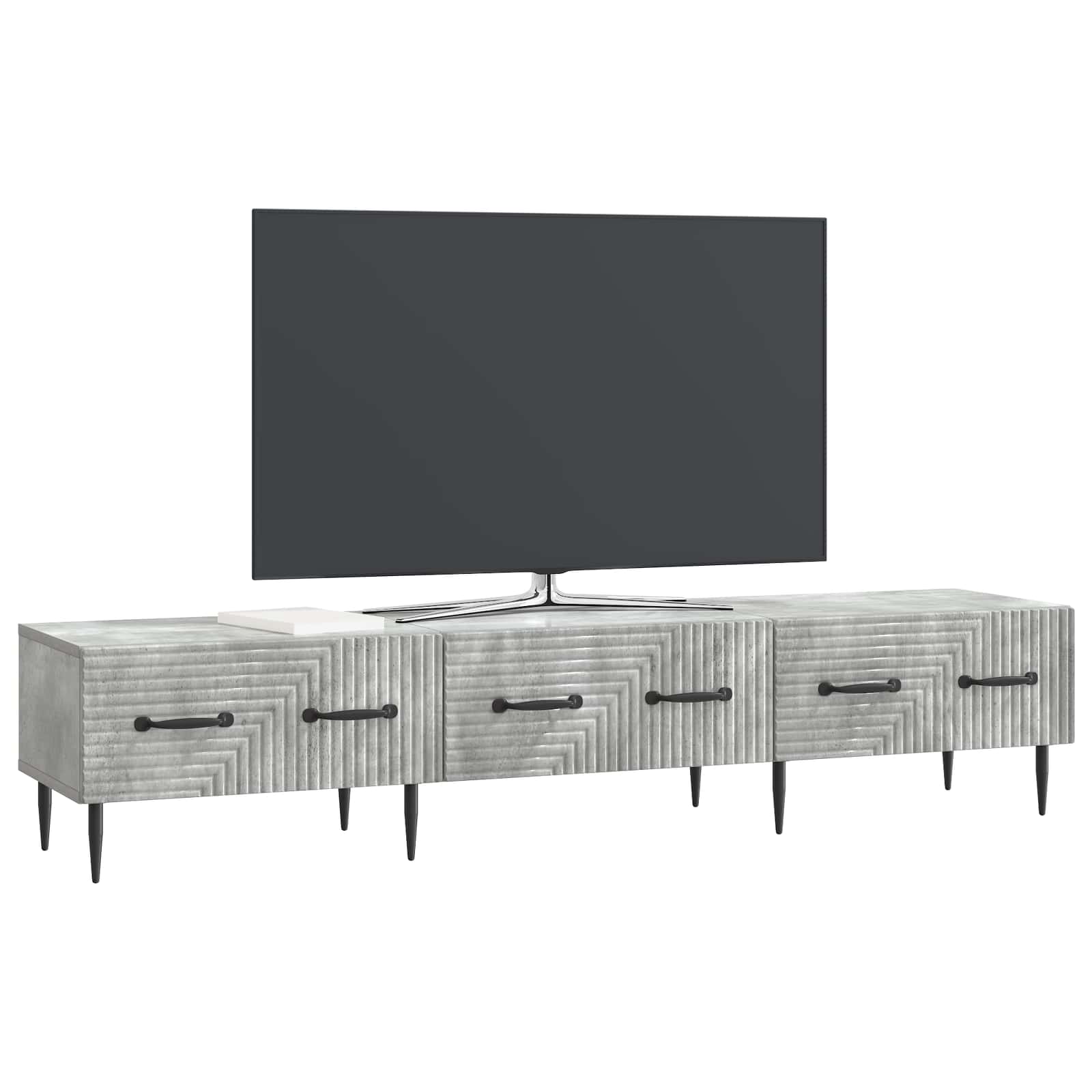 TV ormar Betonska siva 147 x 34,5 x 30 cm Konstruirano drvo