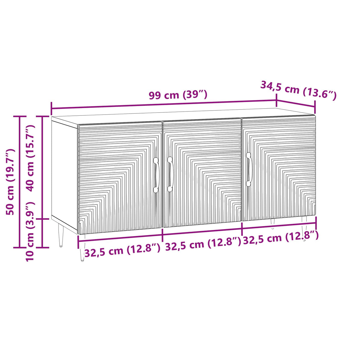 TV ormar Bijela visokog sjaja 99 x 34,5 x 50 cm