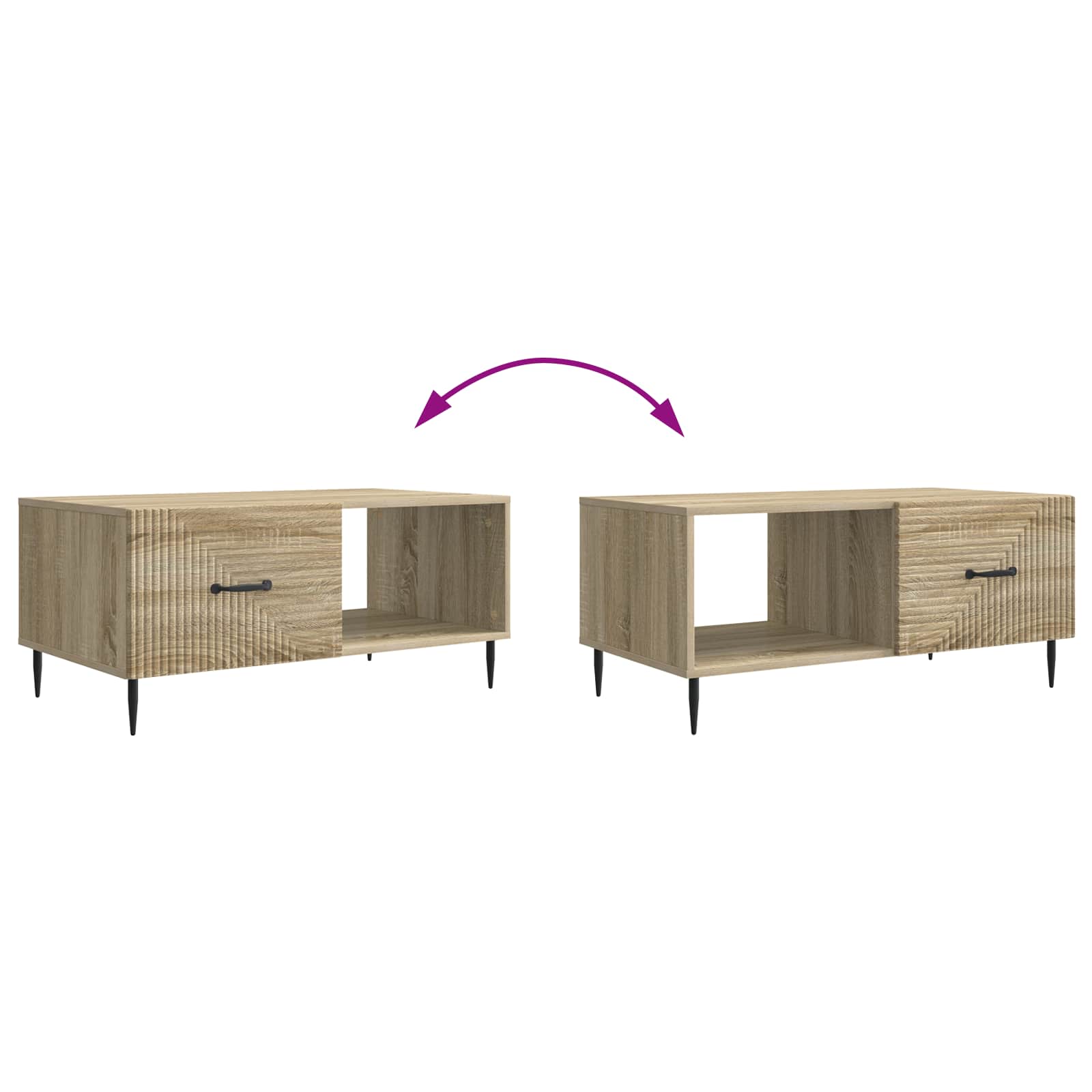 Kava Stol Hrast sonoma 90 x 50 x 40 cm Konstruirano drvo