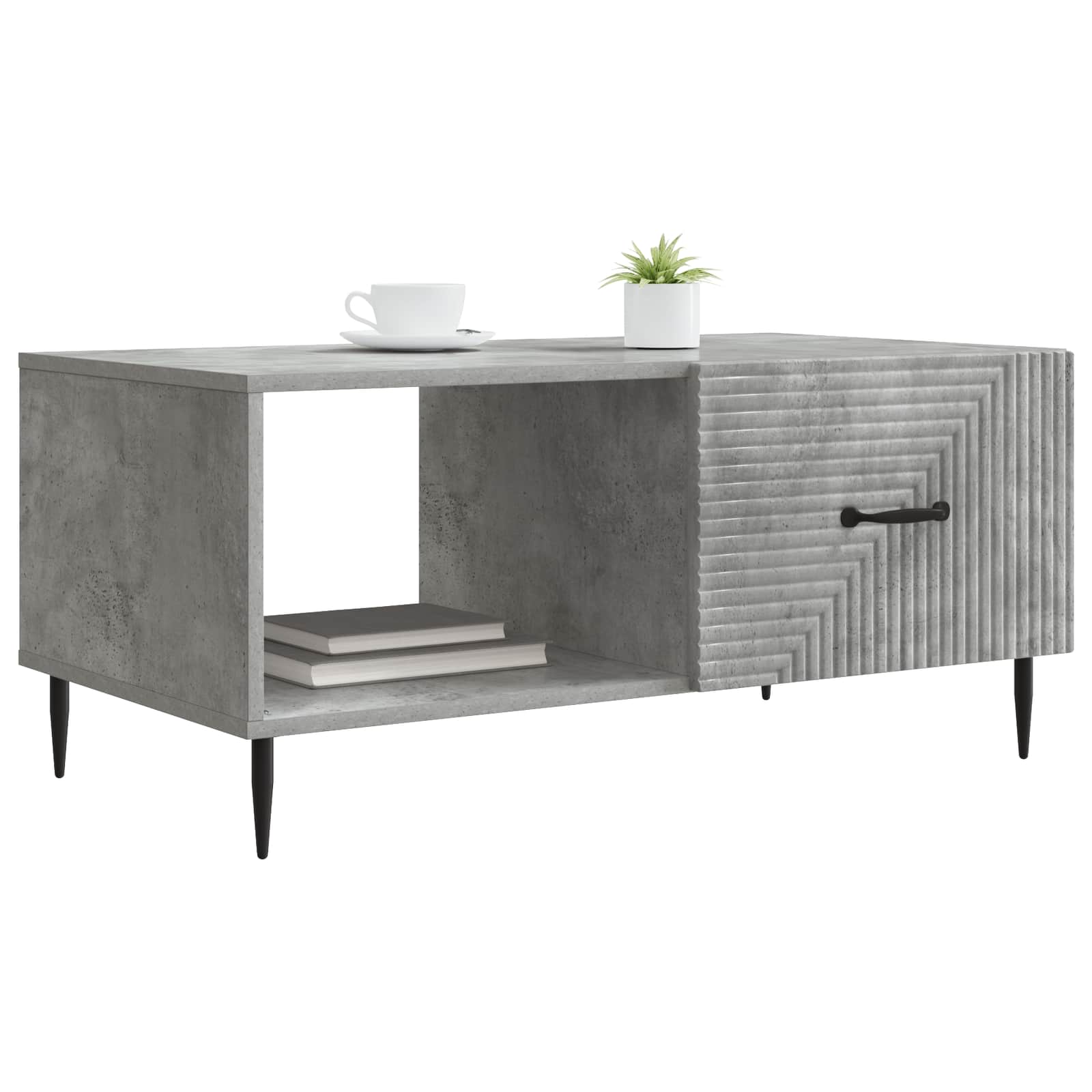 Kava Stol Betonska siva 90 x 50 x 40 cm Konstruirano drvo