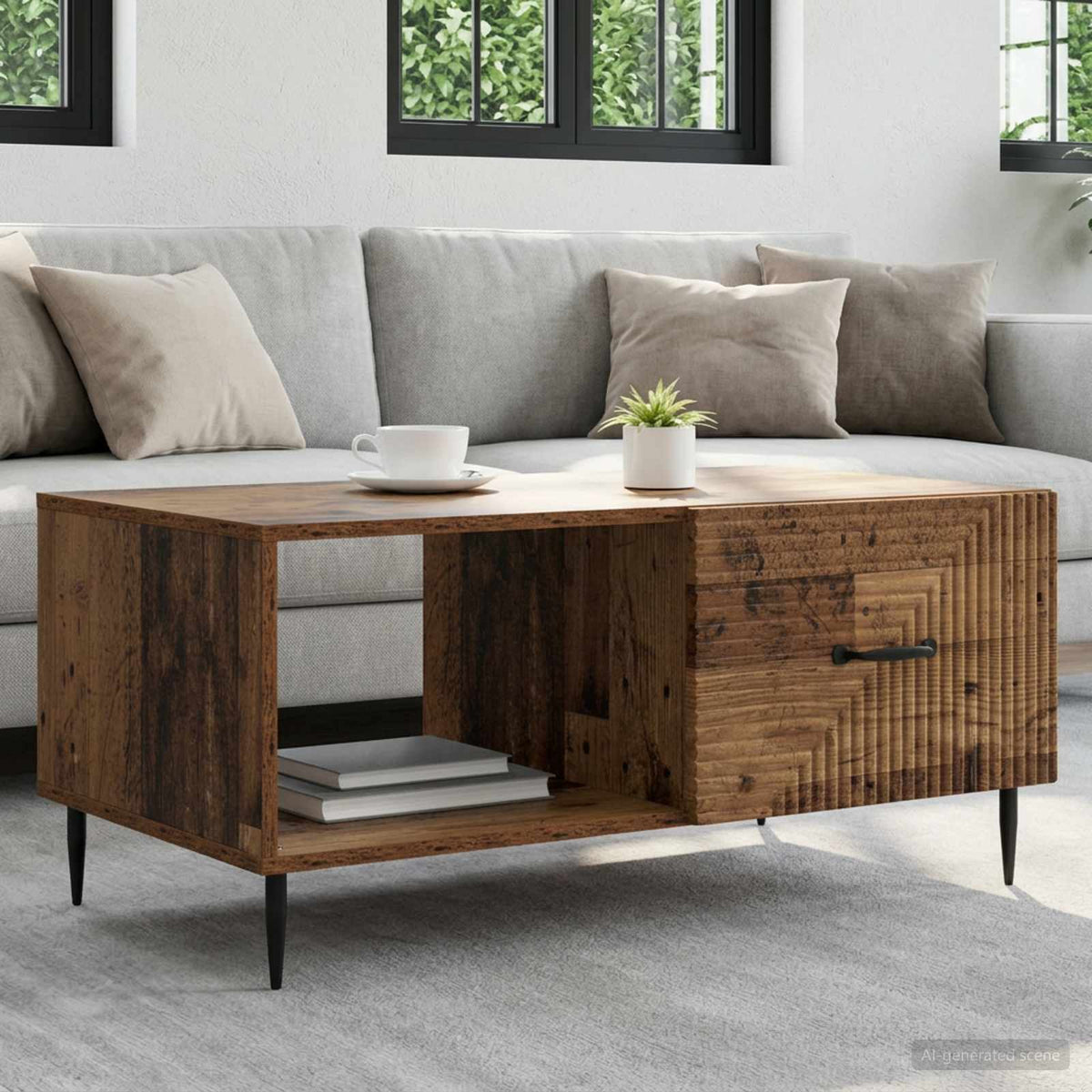 Kava Stol Staro drvo 90 x 50 x 40 cm Konstruirano drvo
