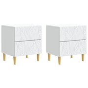 Noćni ormarić 2 pcs Bijela 43 x 34,5 x 48 cm Konstruirano drvo