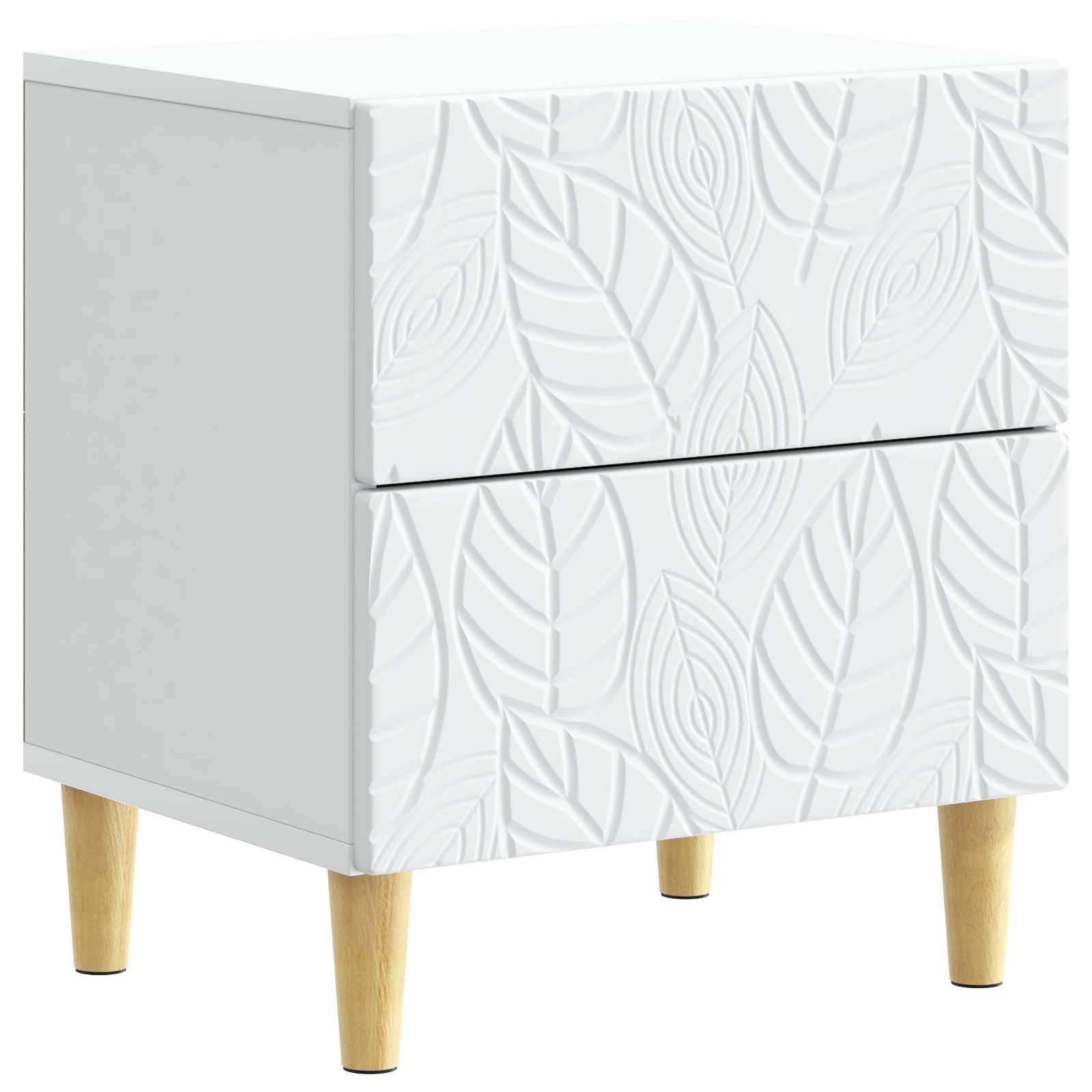 Noćni ormarić 2 pcs Bijela 43 x 34,5 x 48 cm Konstruirano drvo