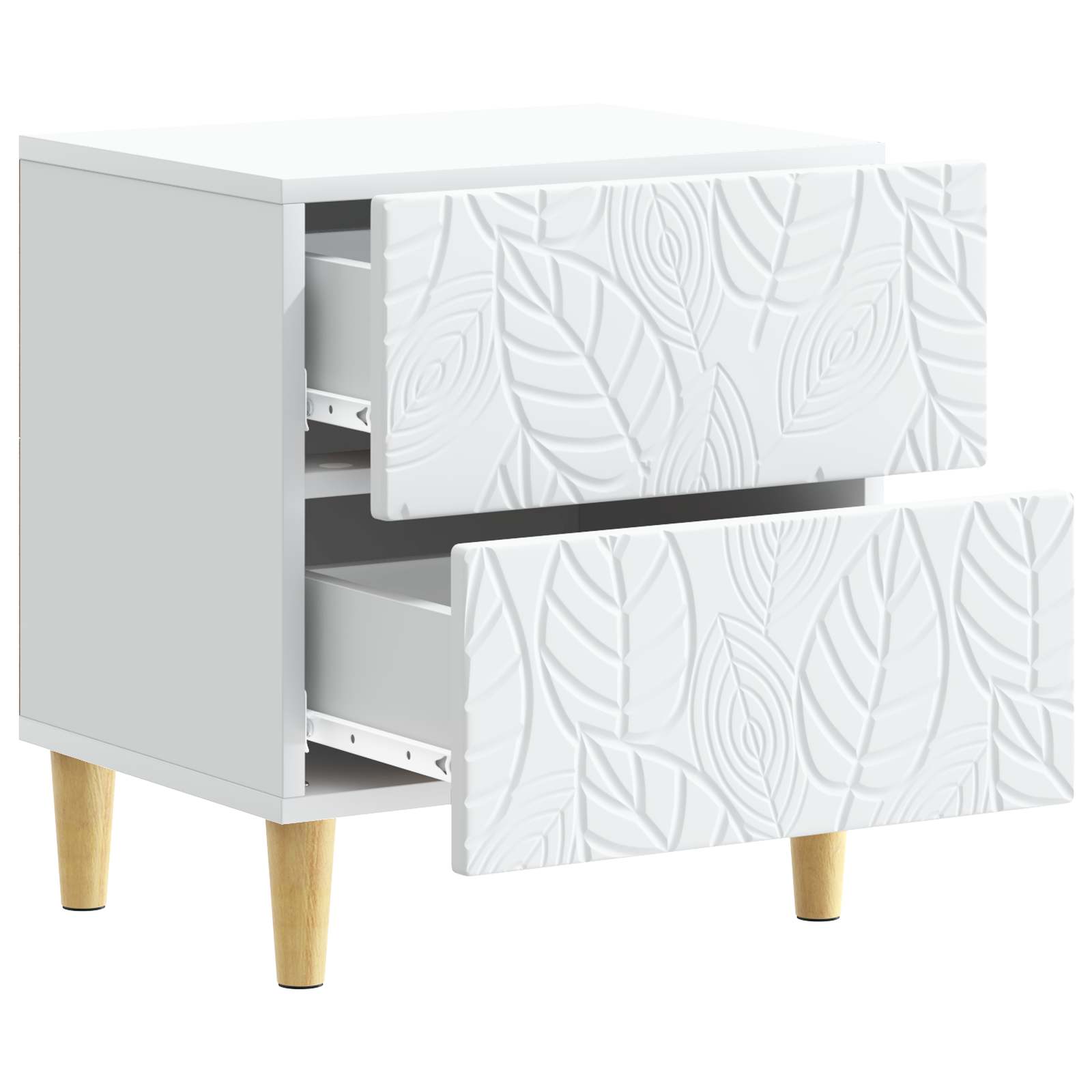 Noćni ormarić 2 pcs Bijela 43 x 34,5 x 48 cm Konstruirano drvo