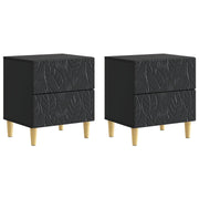 Noćni ormarić 2 pcs Crna 43 x 34,5 x 48 cm Konstruirano drvo