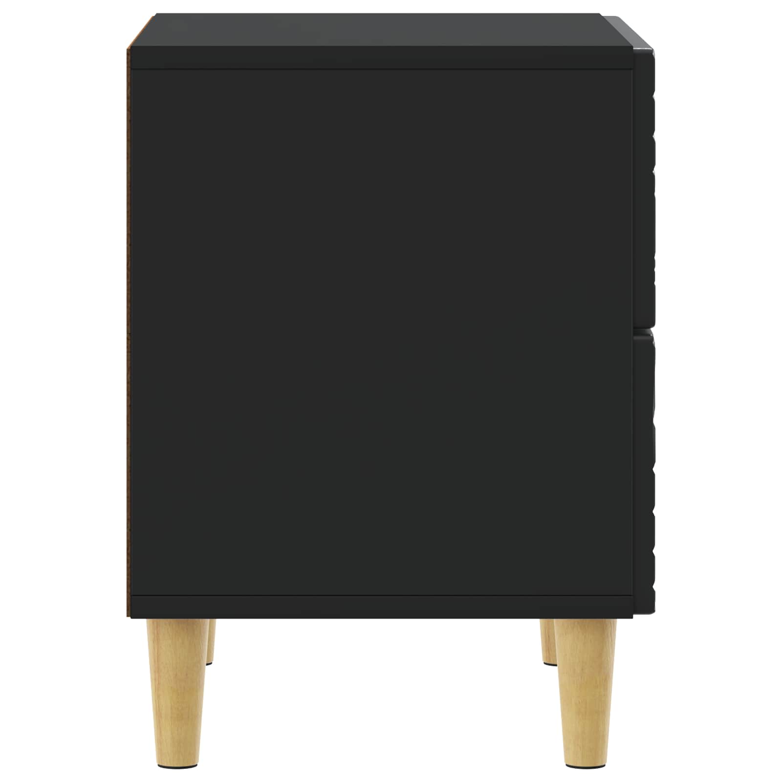 Noćni ormarić 2 pcs Crna 43 x 34,5 x 48 cm Konstruirano drvo