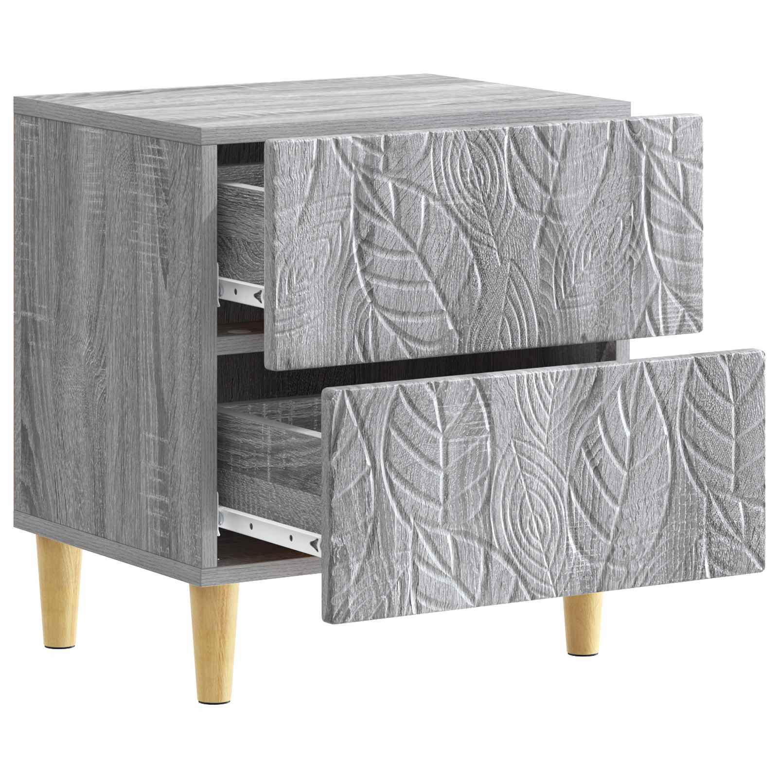Noćni ormarić 2 pcs Siva Sonoma 43 x 34,5 x 48 cm