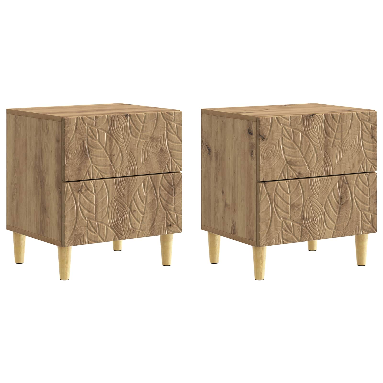 Noćni ormarić 2 pcs Hrast artisan 43 x 34,5 x 48 cm