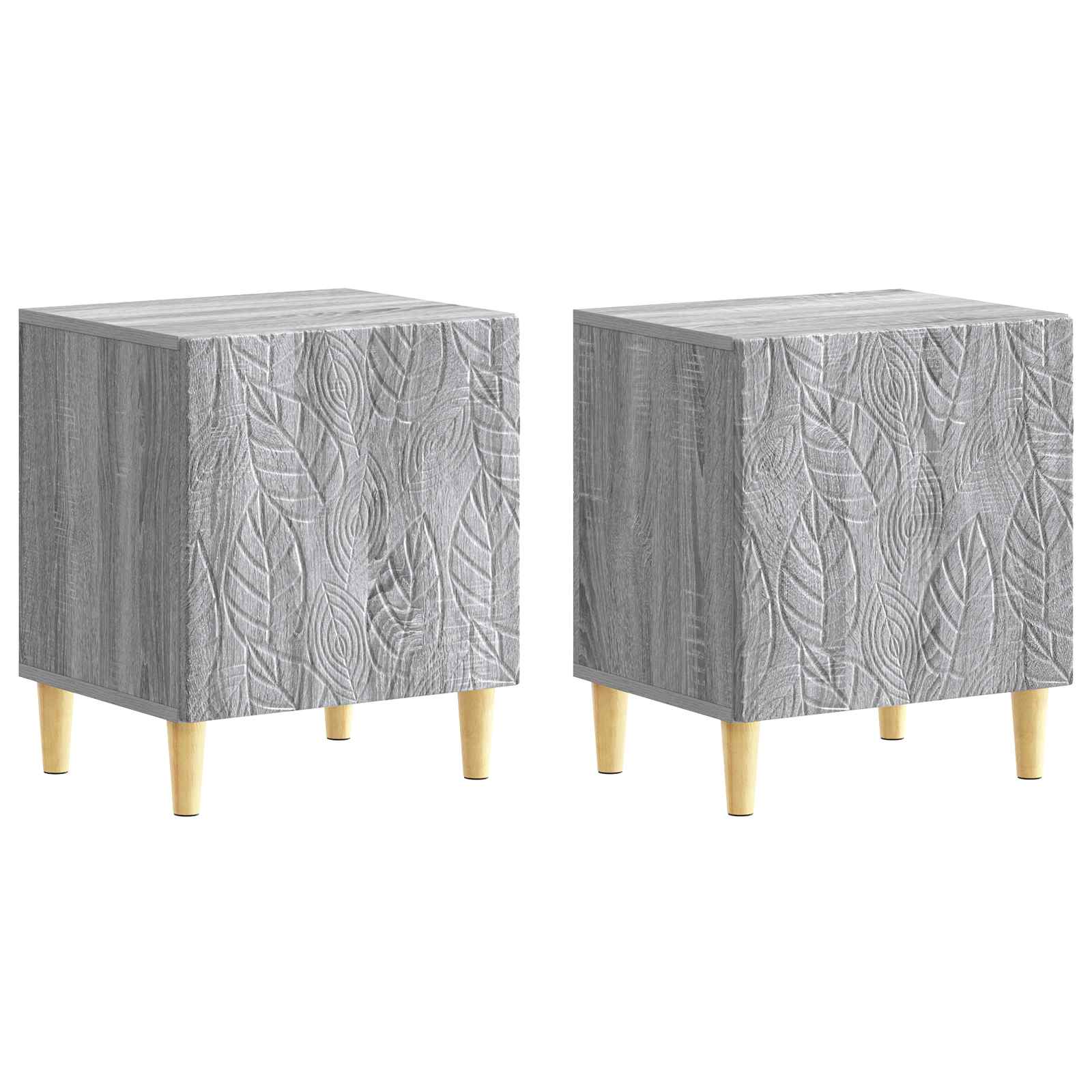 Noćni ormarić 2 pcs Siva Sonoma 43 x 34,5 x 50 cm