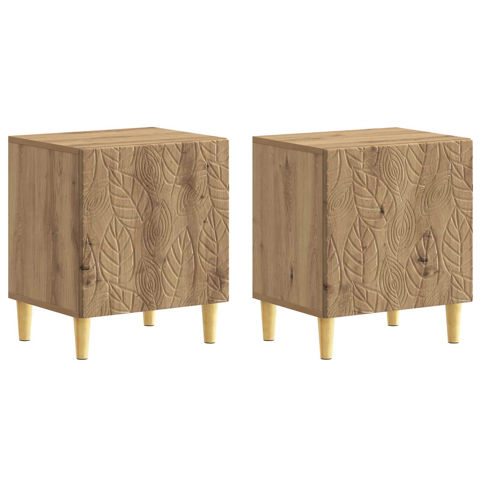 Noćni ormarić 2 pcs Hrast artisan 43 x 34,5 x 50 cm
