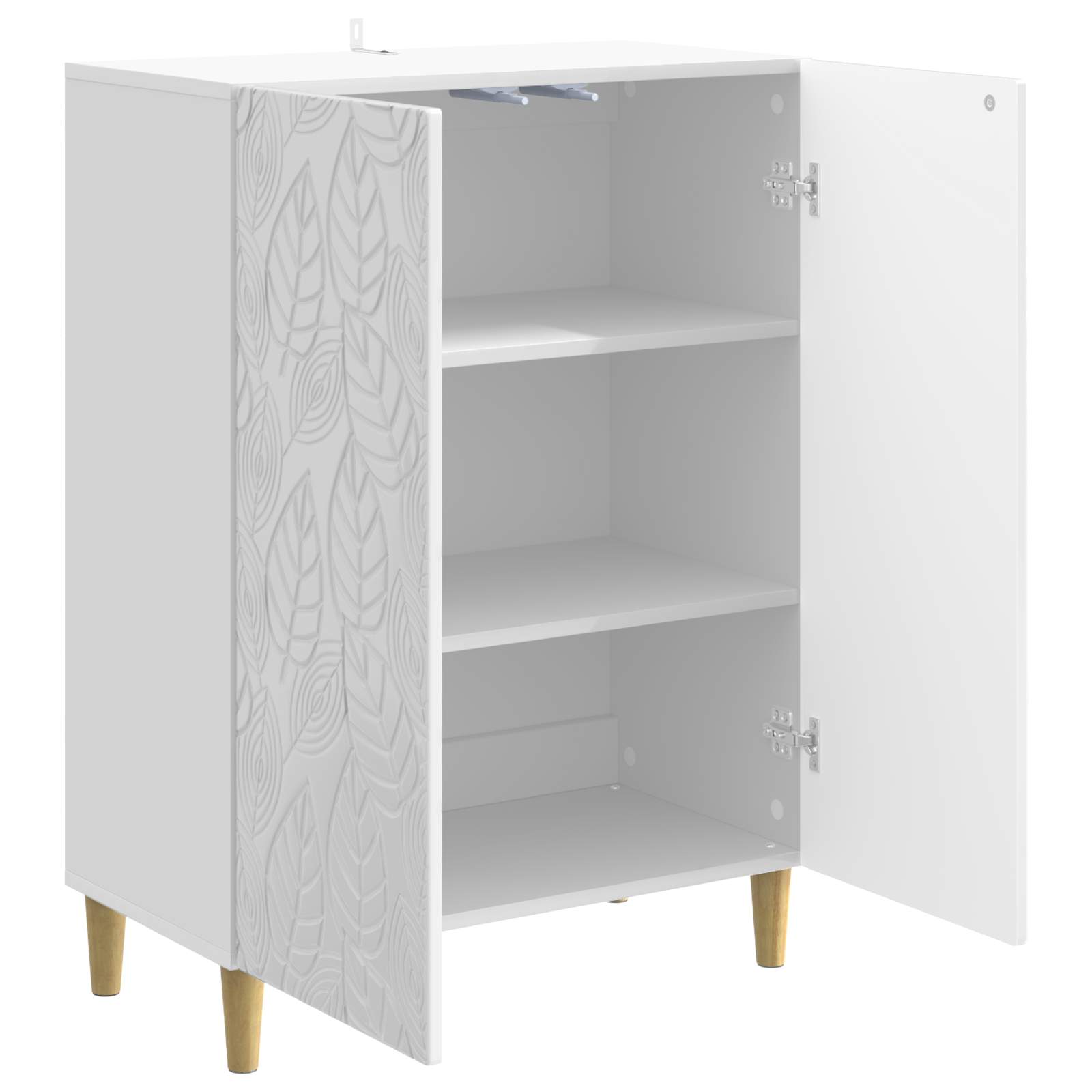 Postol Bijela visokog sjaja 66 x 34,5 x 90 cm Konstruirano drvo