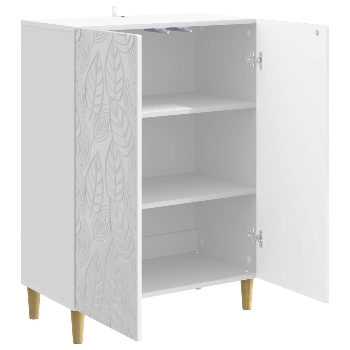 Postol Bijela visokog sjaja 66 x 34,5 x 90 cm Konstruirano drvo