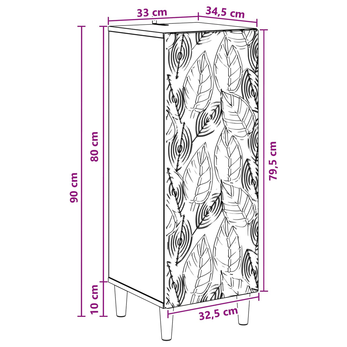 Kreveta Crna 33 x 34,5 x 90 cm Konstruirano drvo