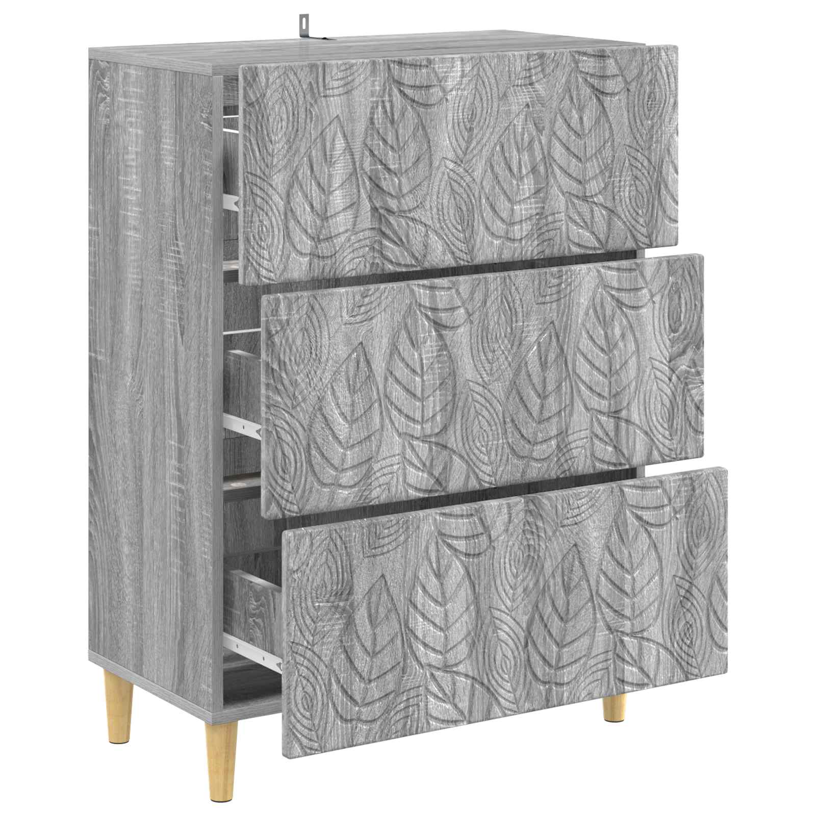 Ormar s ladicama Siva Sonoma 66 x 34,5 x 90 cm
