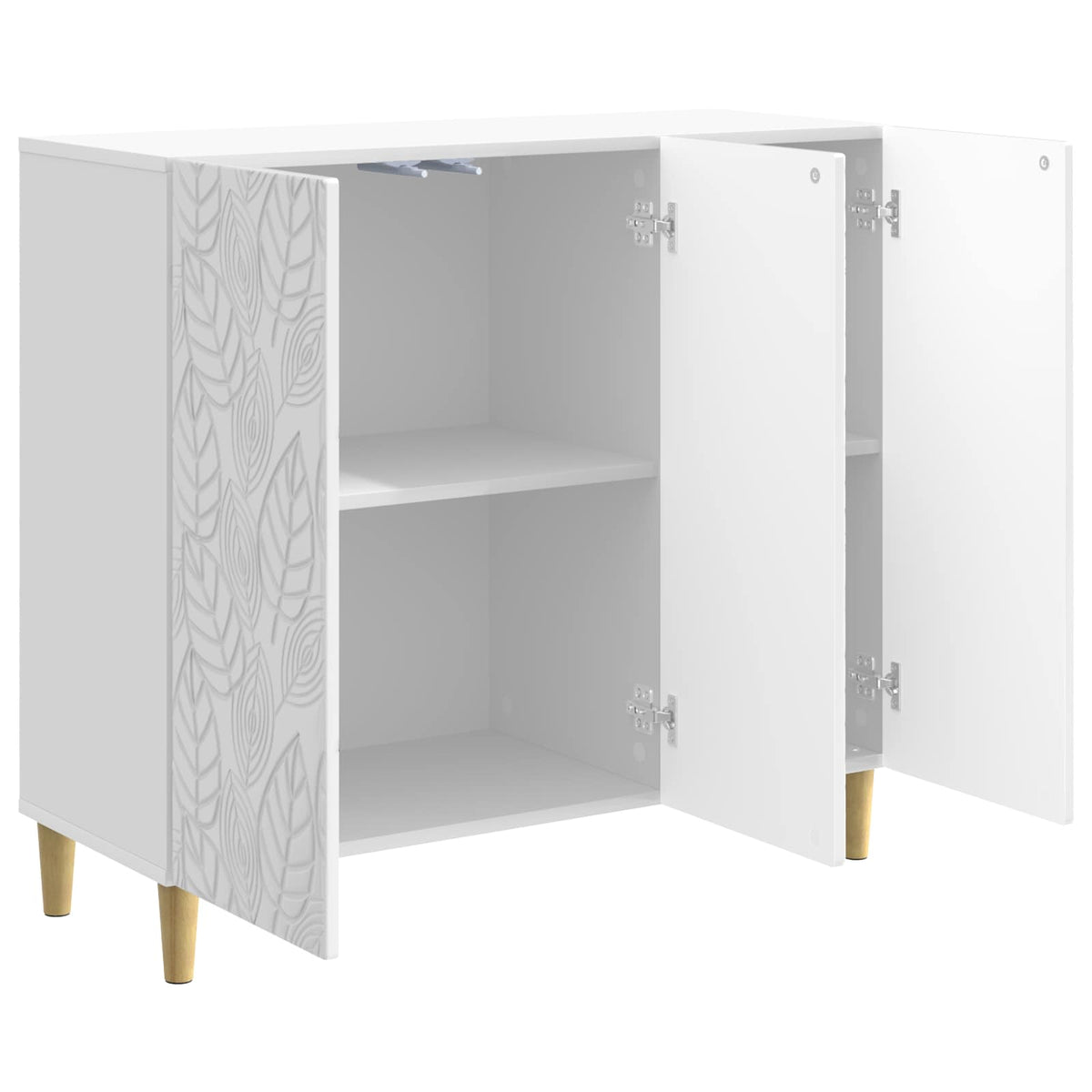 Kreveta Bijela visokog sjaja 89 x 34,5 x 80 cm