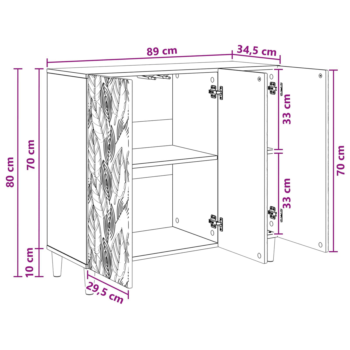Kreveta Dimljeni hrast 89 x 34,5 x 80 cm Konstruirano drvo