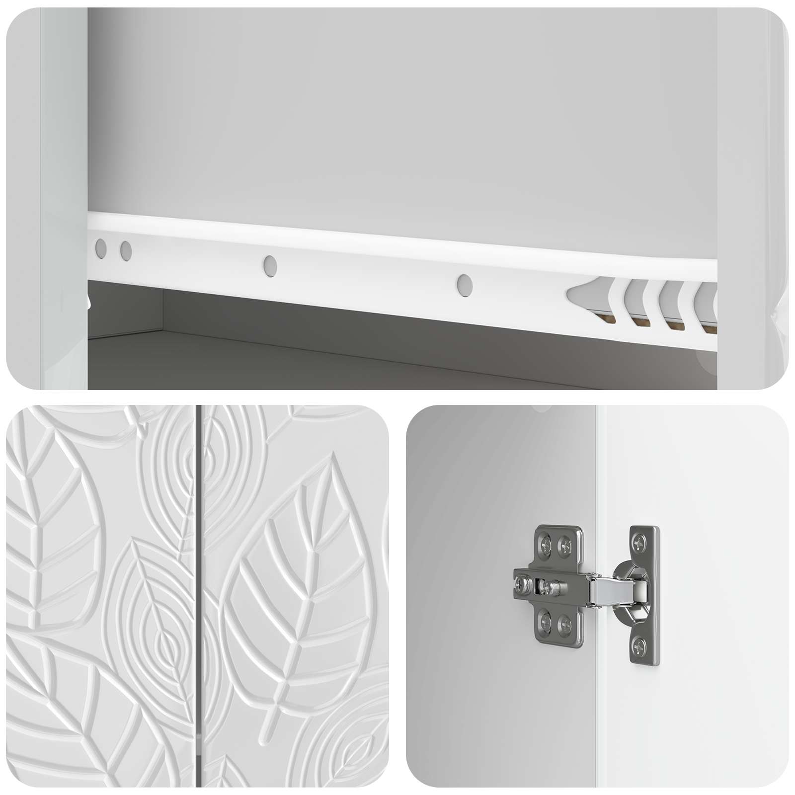 Kreveta Bijela visokog sjaja 89 x 34,5 x 60 cm