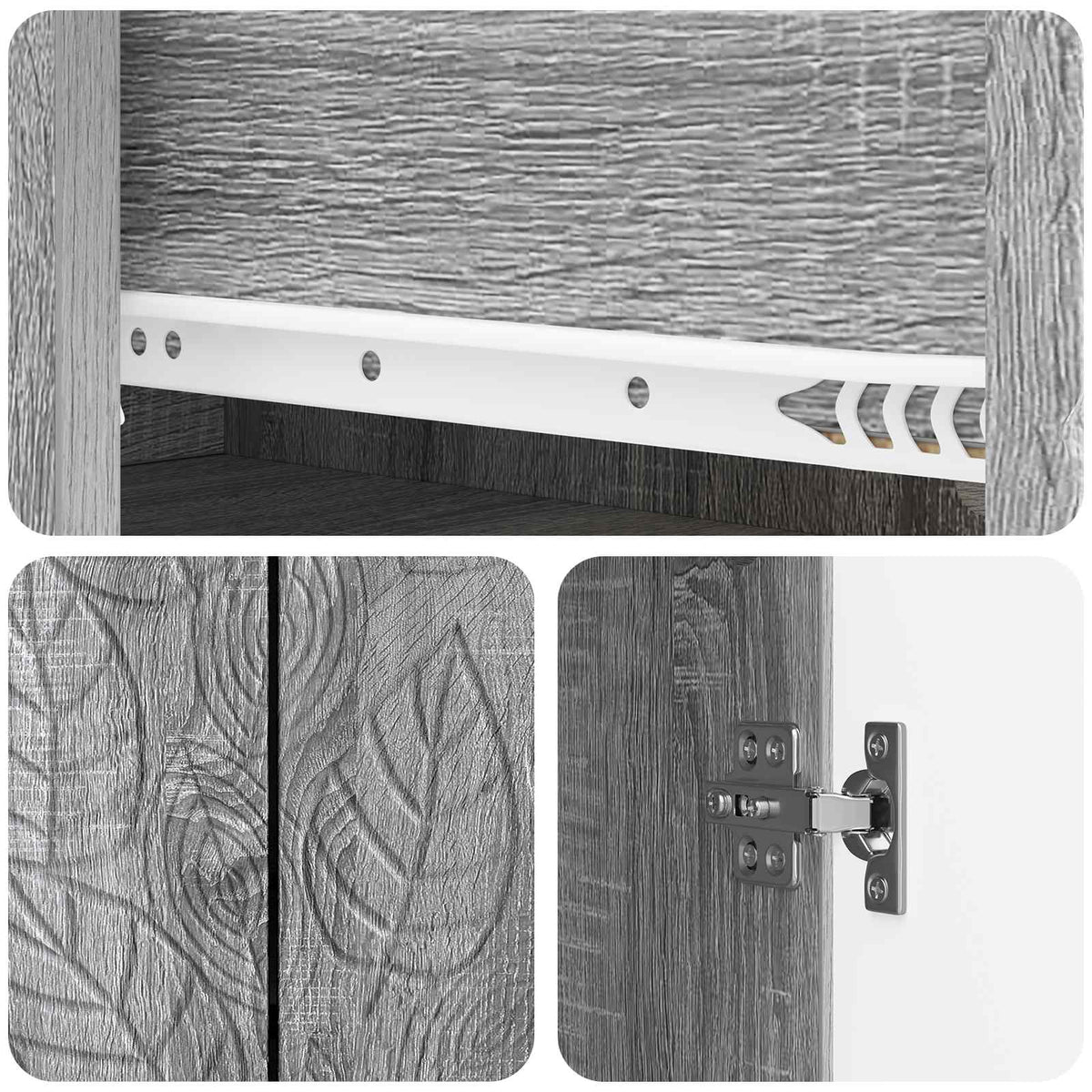 Kreveta Siva Sonoma 89 x 34,5 x 60 cm Konstruirano drvo