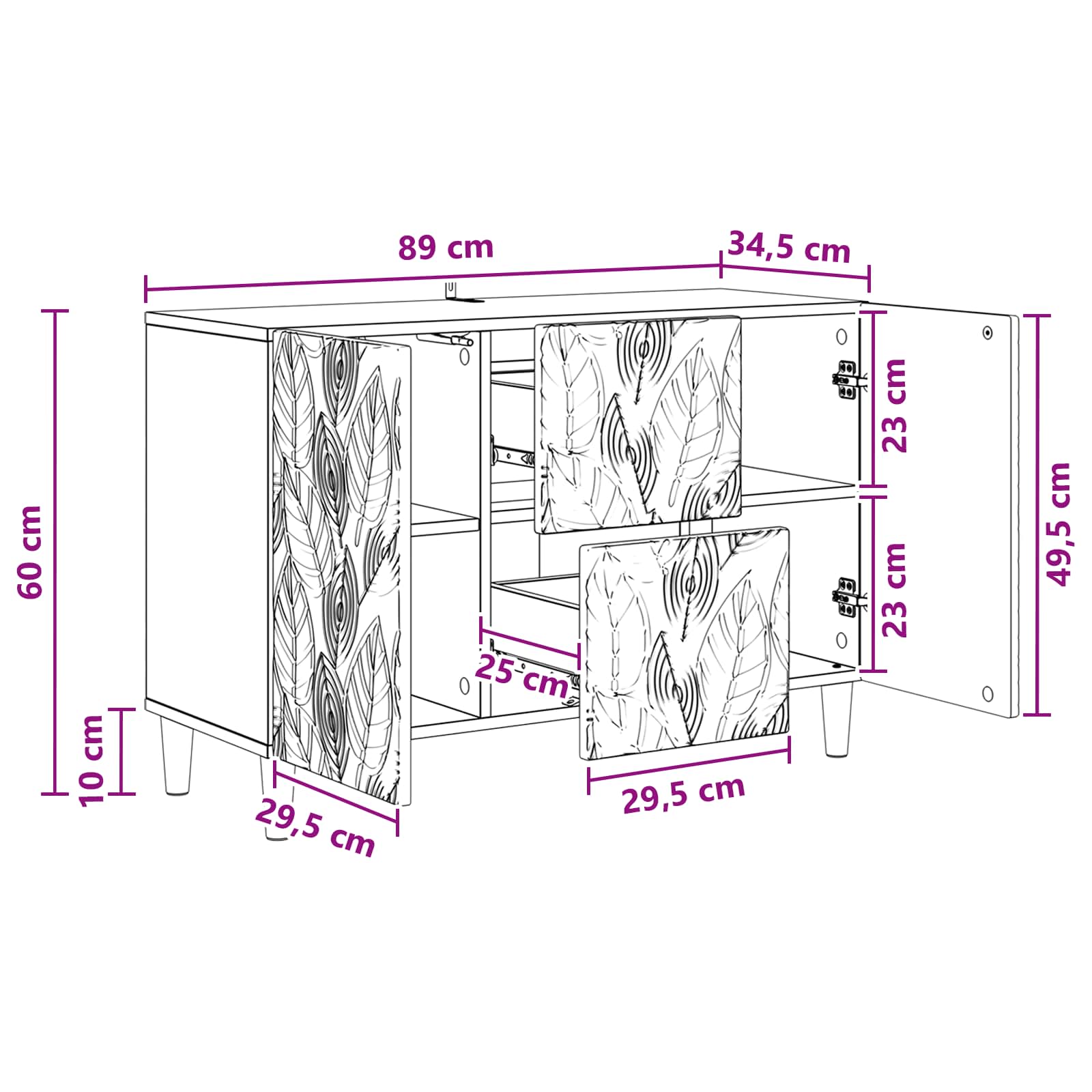 Kreveta Siva Sonoma 89 x 34,5 x 60 cm Konstruirano drvo
