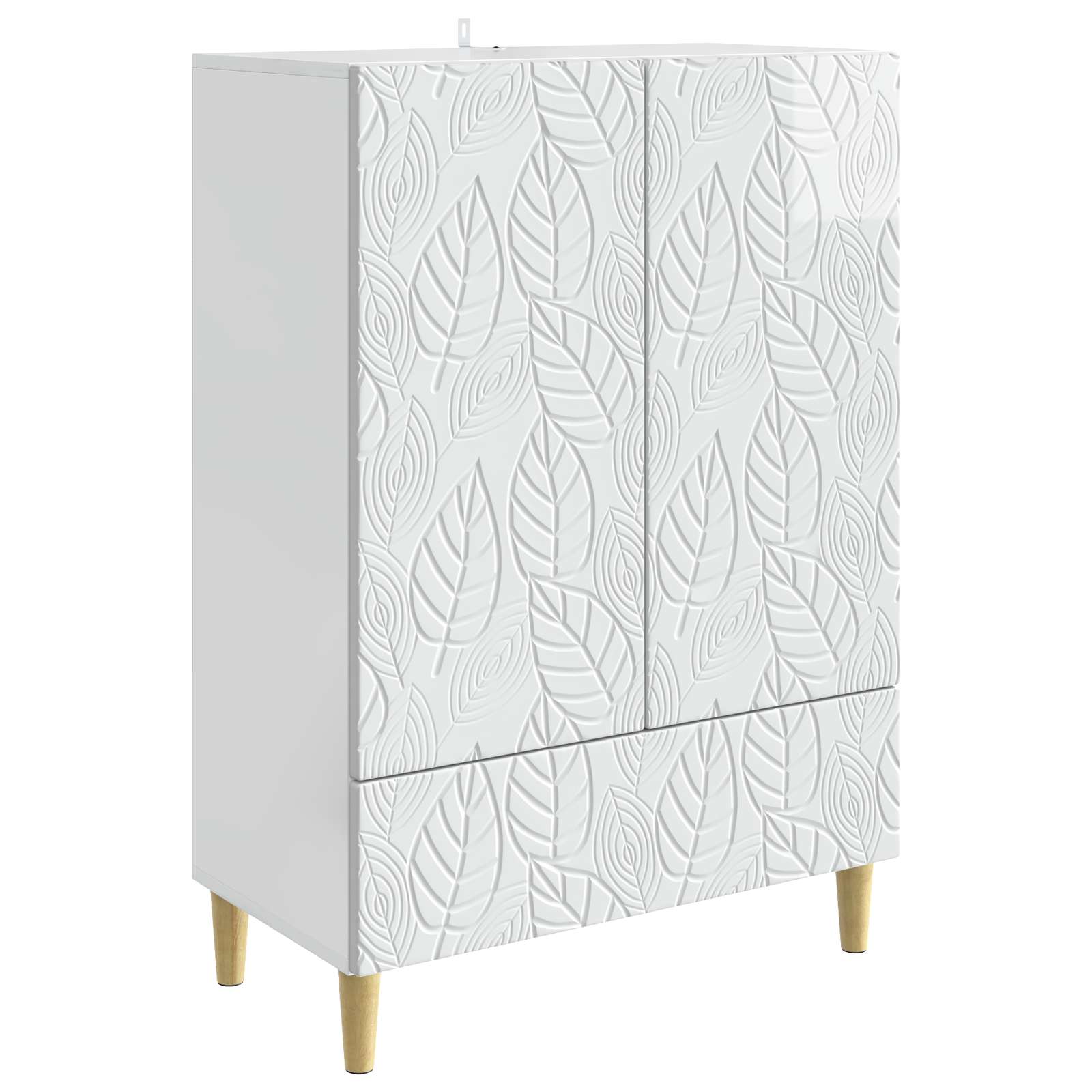 Kreveta Bijela visokog sjaja 66 x 34,5 x 95 cm