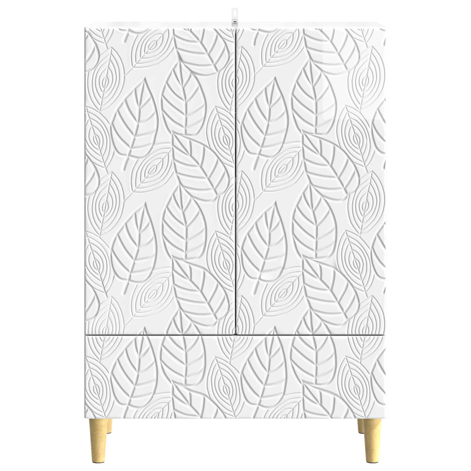 Kreveta Bijela visokog sjaja 66 x 34,5 x 95 cm