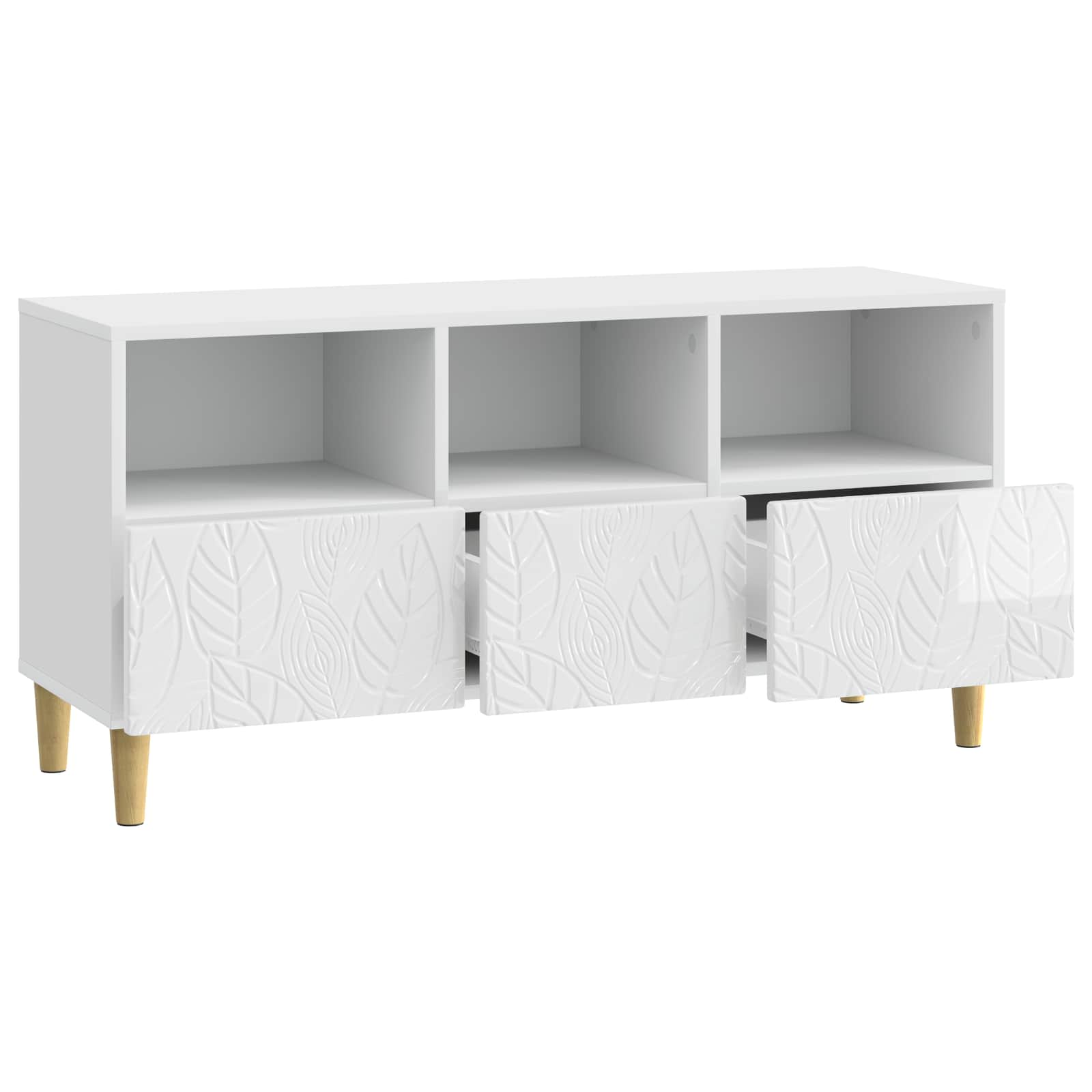 TV ormar 102 x 34,5 x 50 cm Bijela visokog sjaja